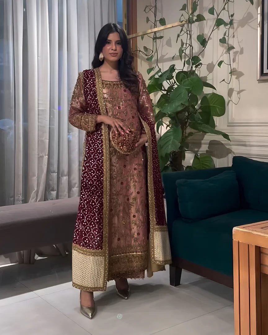 Haris Shakeel Rose Pink-HS07