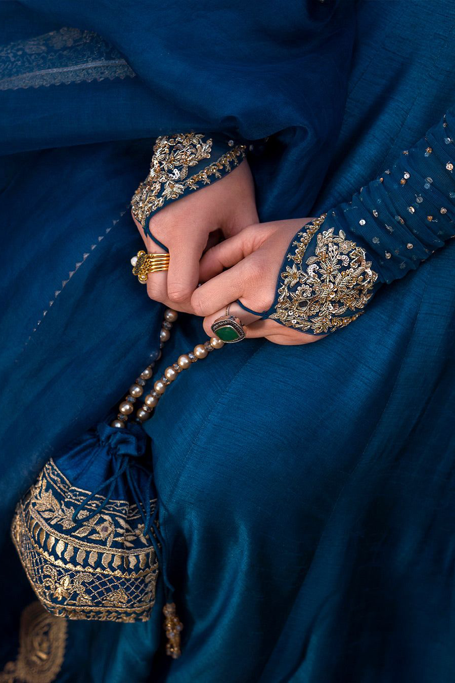 Faiza Saqlain Risma Blue-FS20