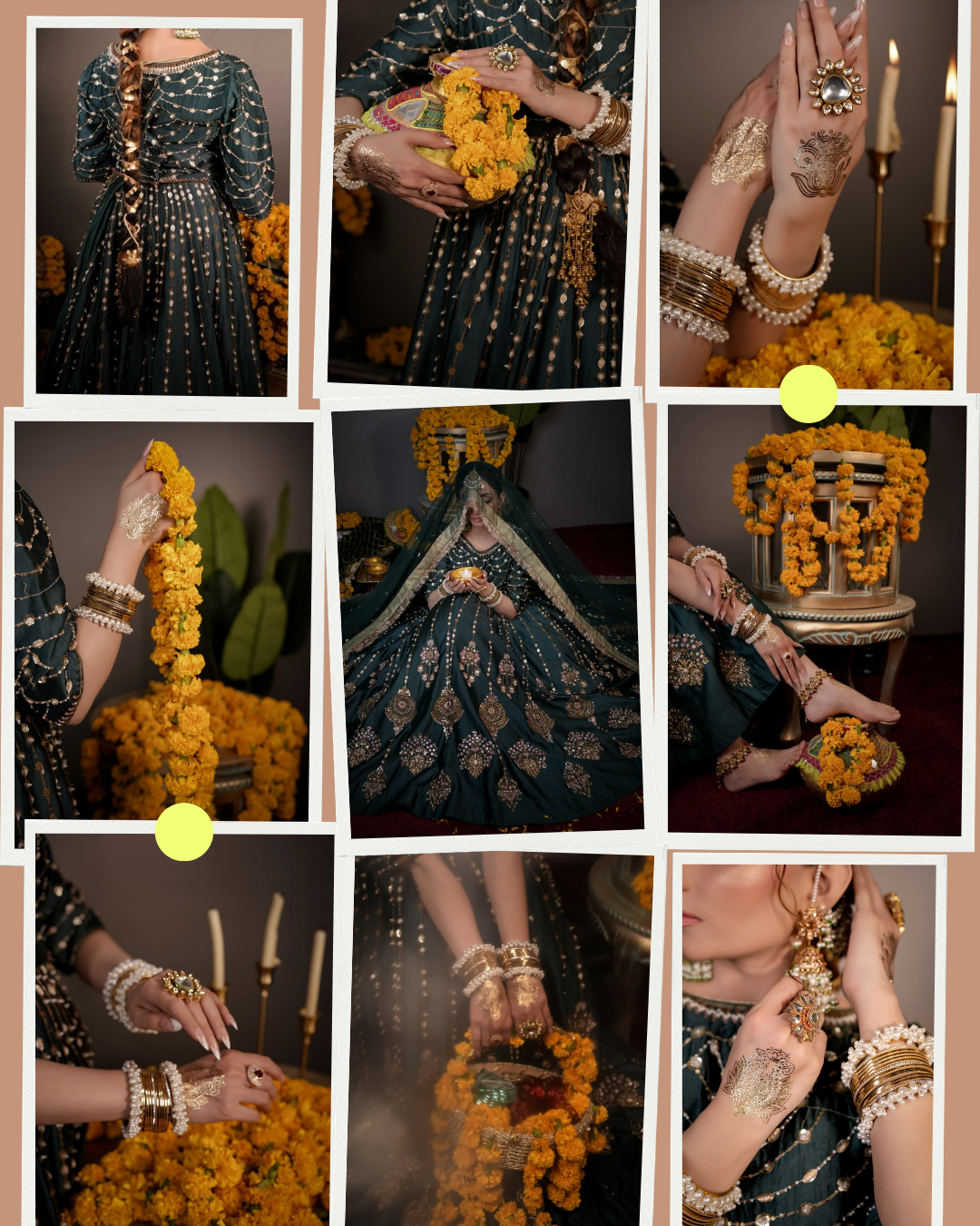 AHMAD SULTAN ZINC MEHENDI DRESS