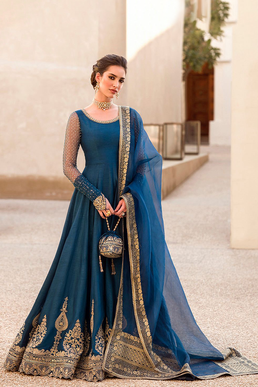 Faiza Saqlain Risma Blue-FS20