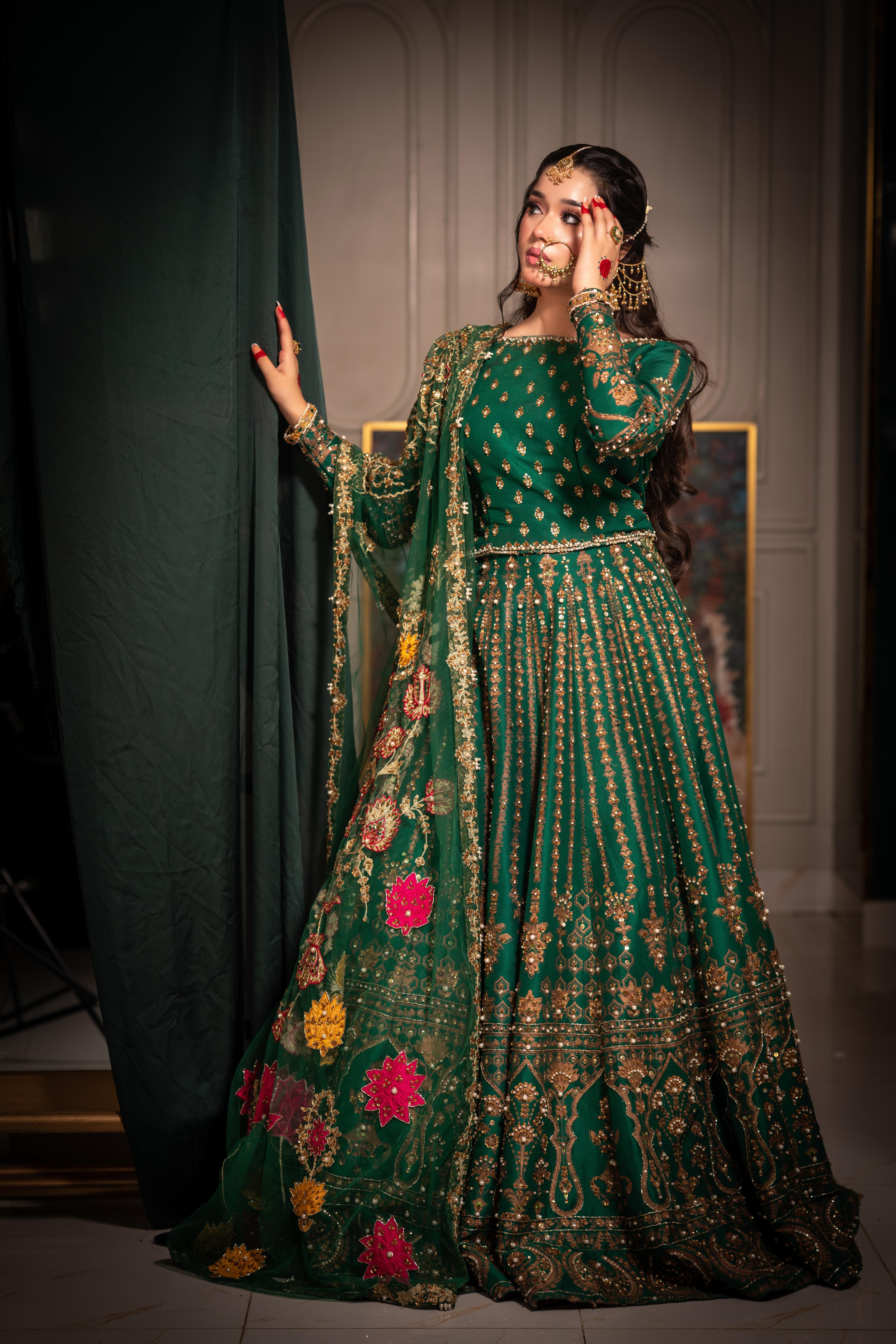 ALI XEESHAN GREEN PINK-AX01