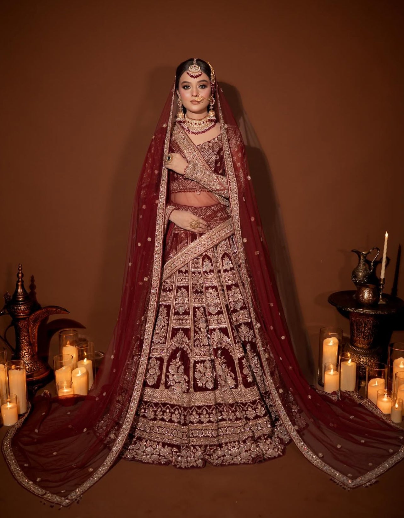 Ahmed Sultan Red Lehnga Choli-AS02
