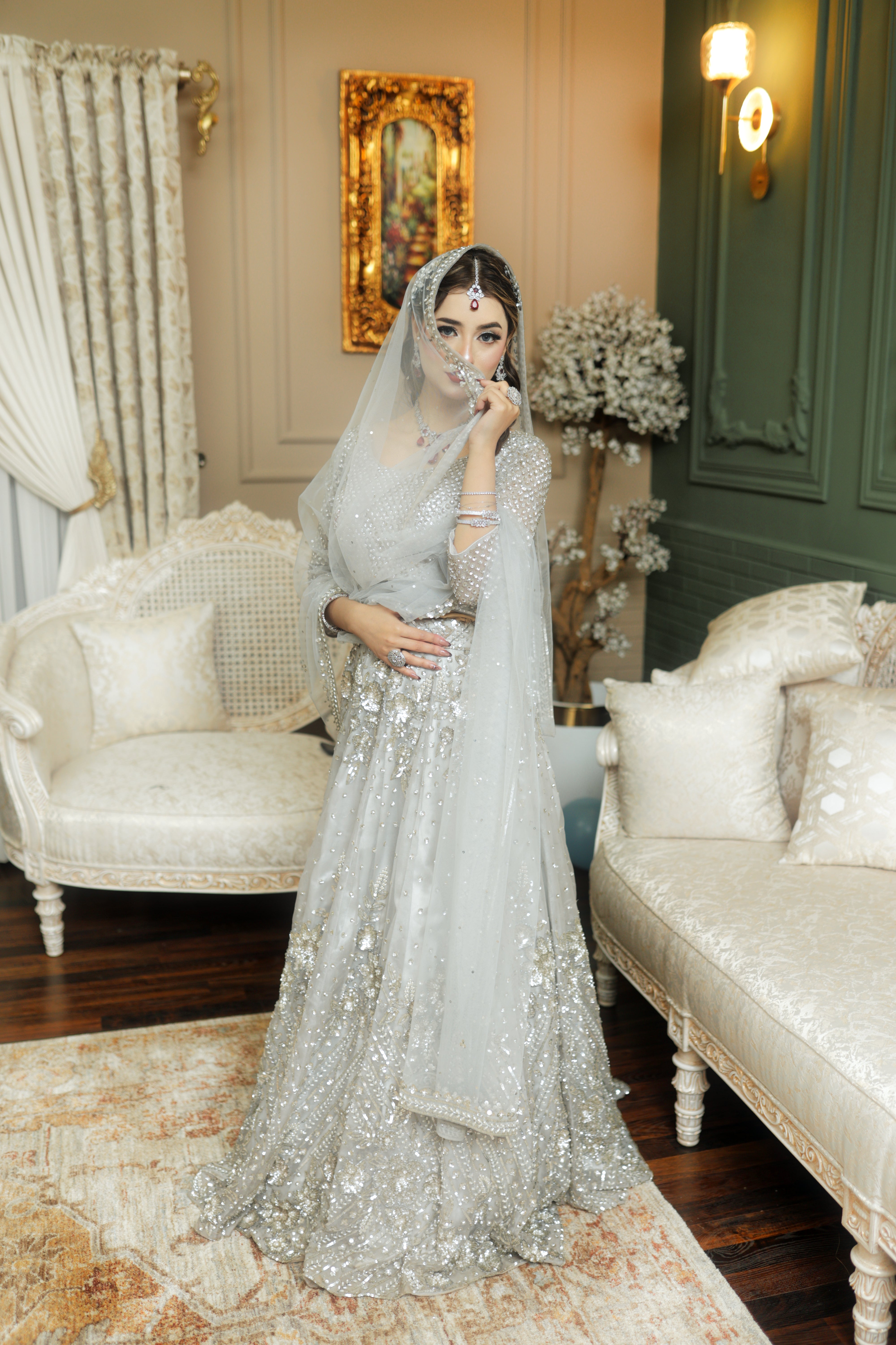 GREY LEHENGA CHOLI-WALIMA