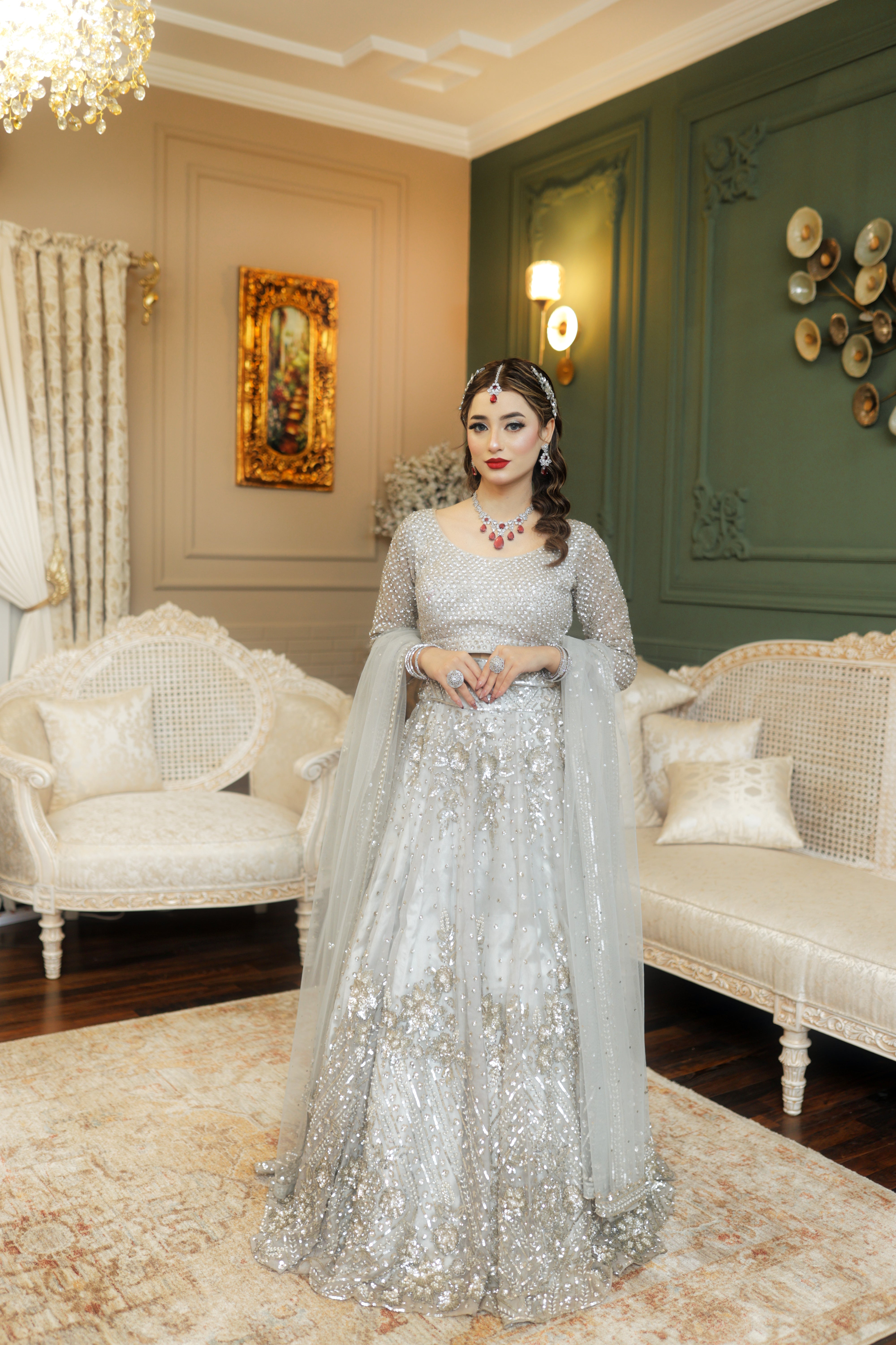 GREY LEHENGA CHOLI-WALIMA