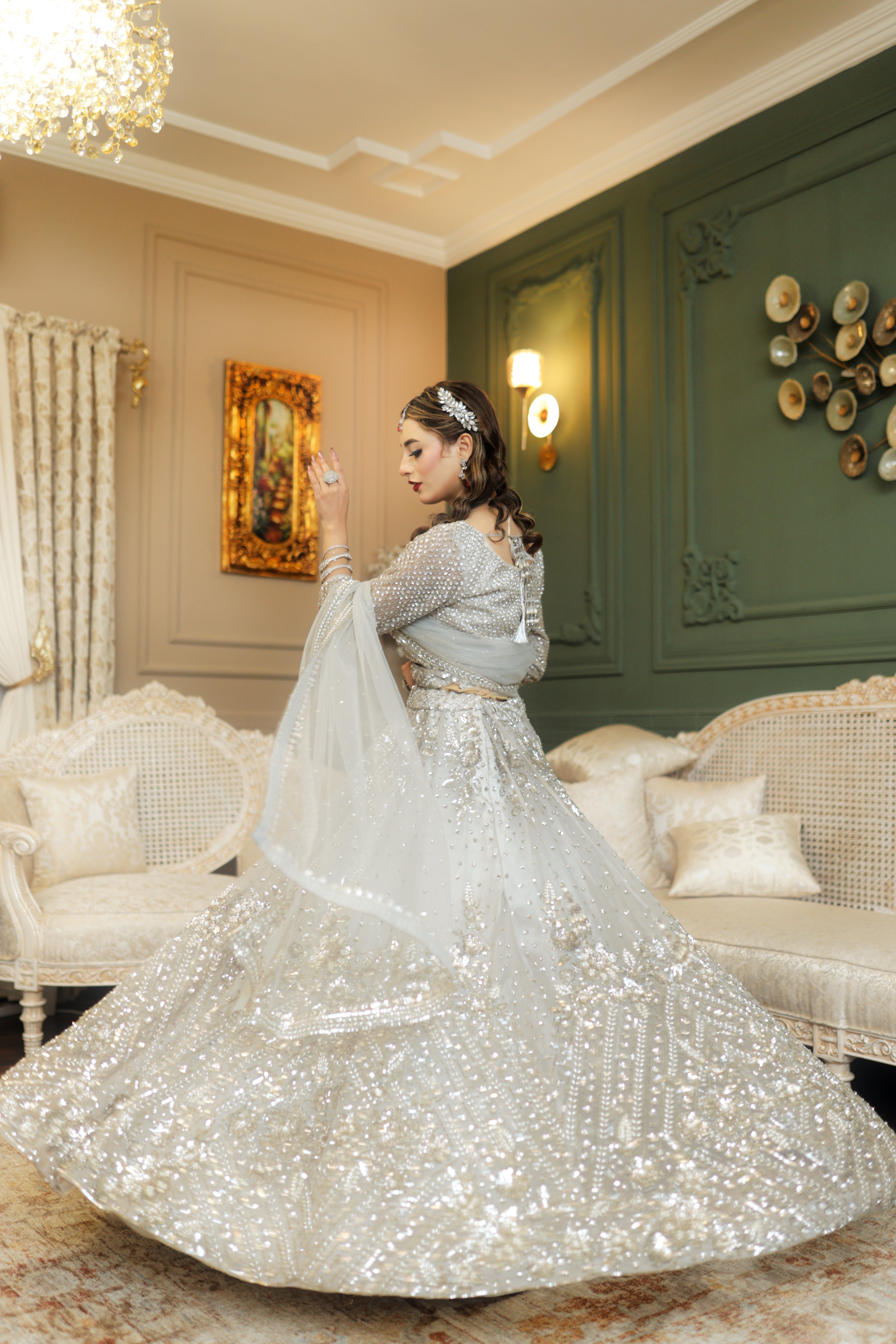 GREY LEHENGA CHOLI-WALIMA