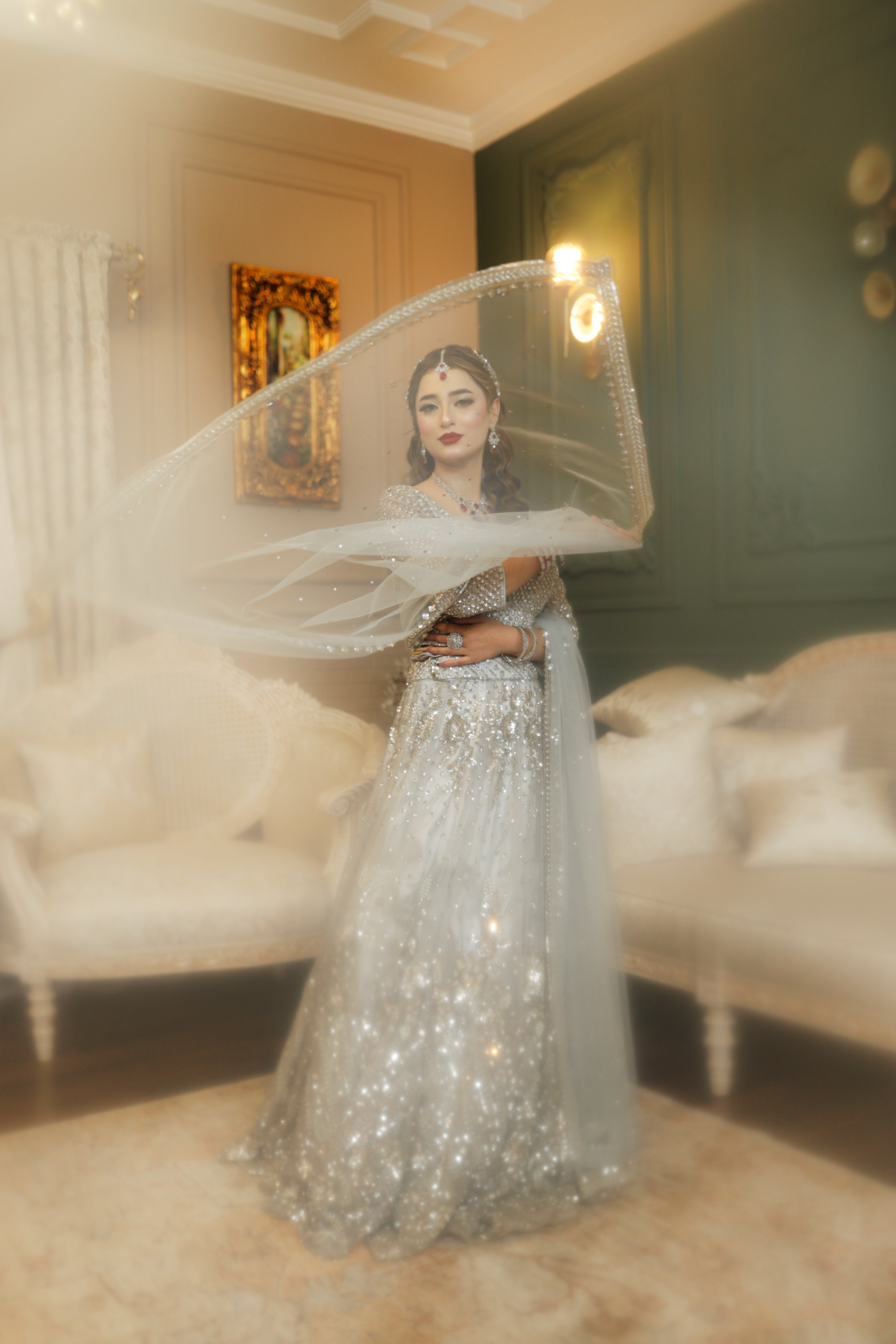 GREY LEHENGA CHOLI-WALIMA