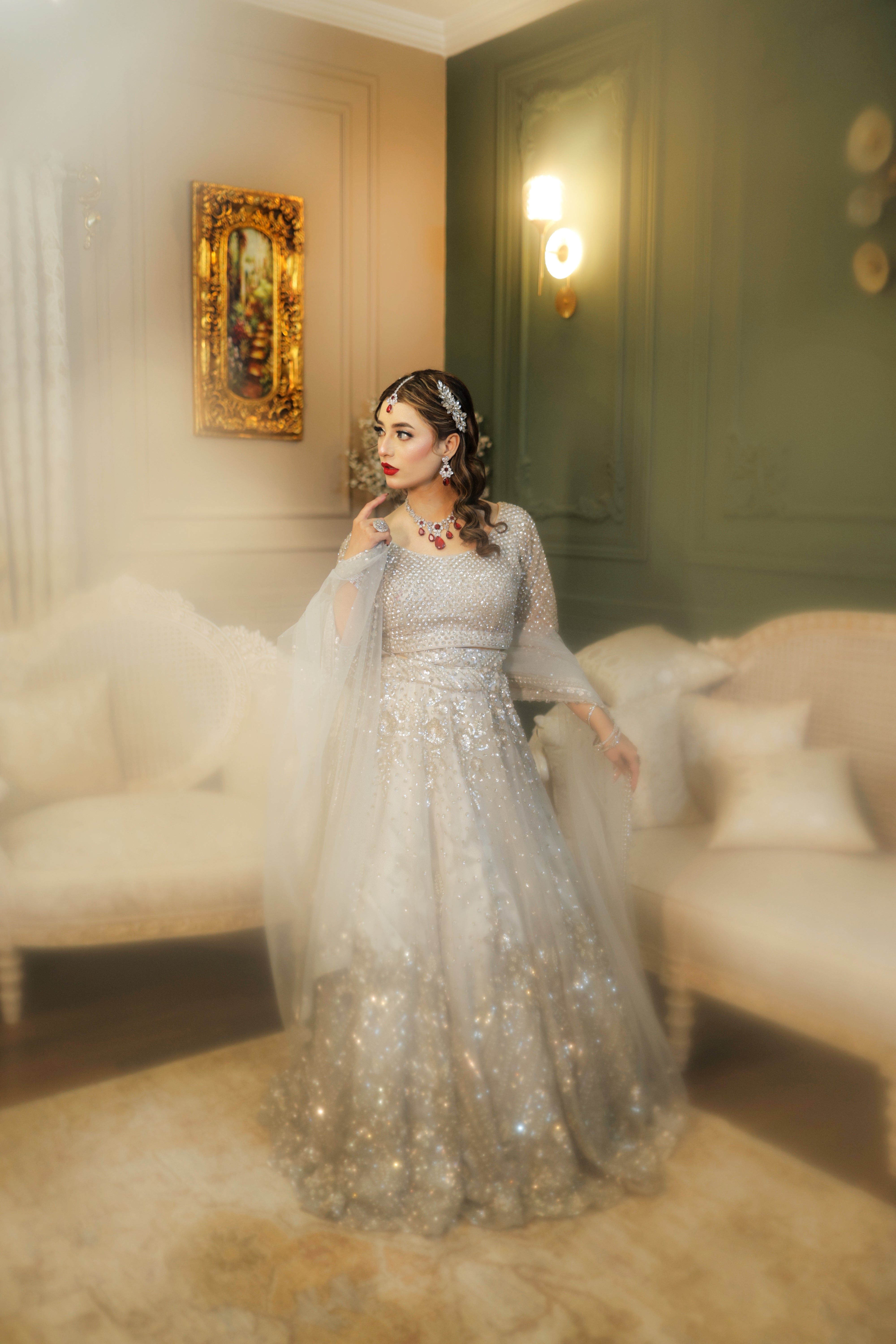 GREY LEHENGA CHOLI-WALIMA