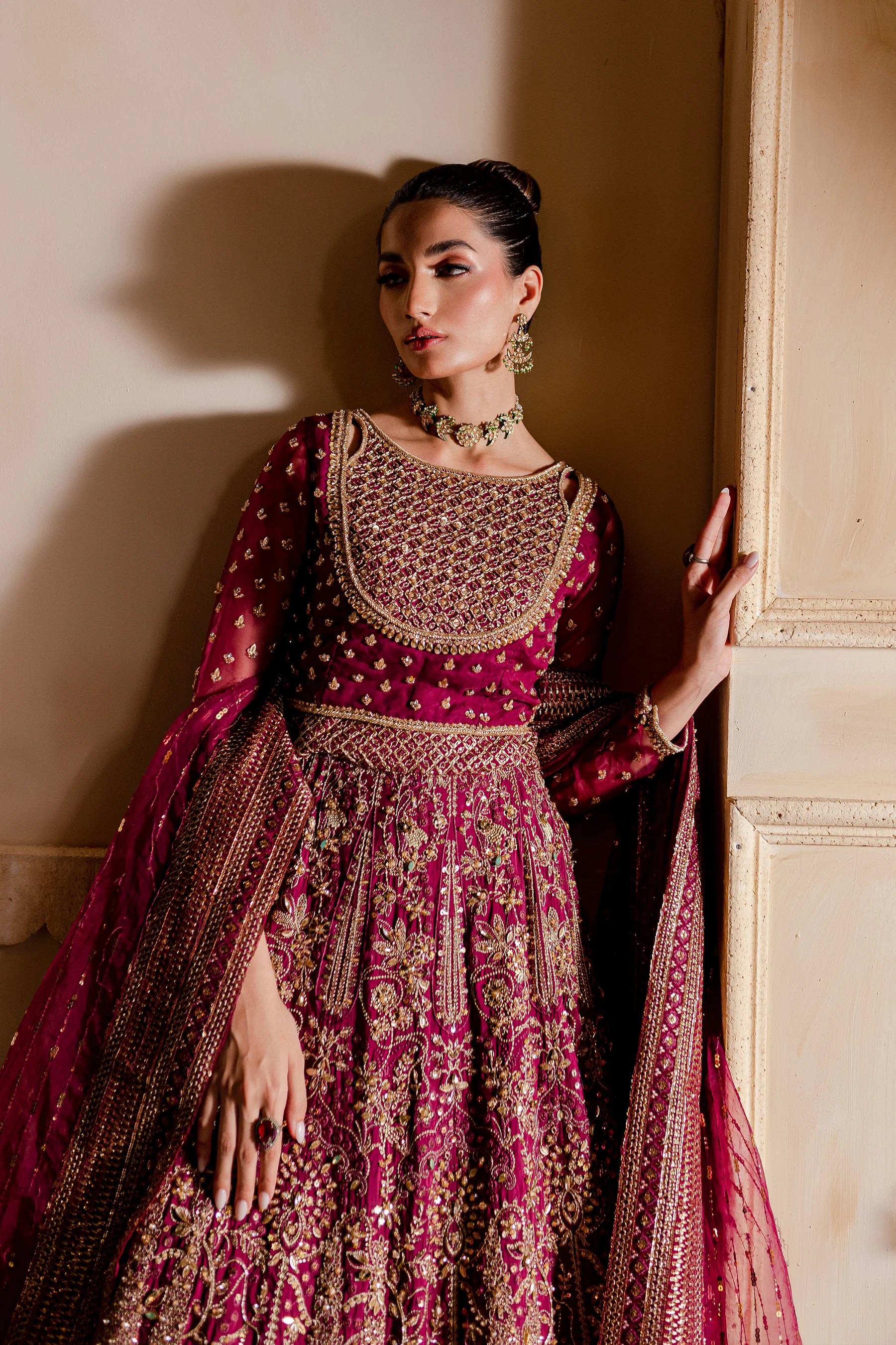 Barran 4Pc Bridal Dress-BK05