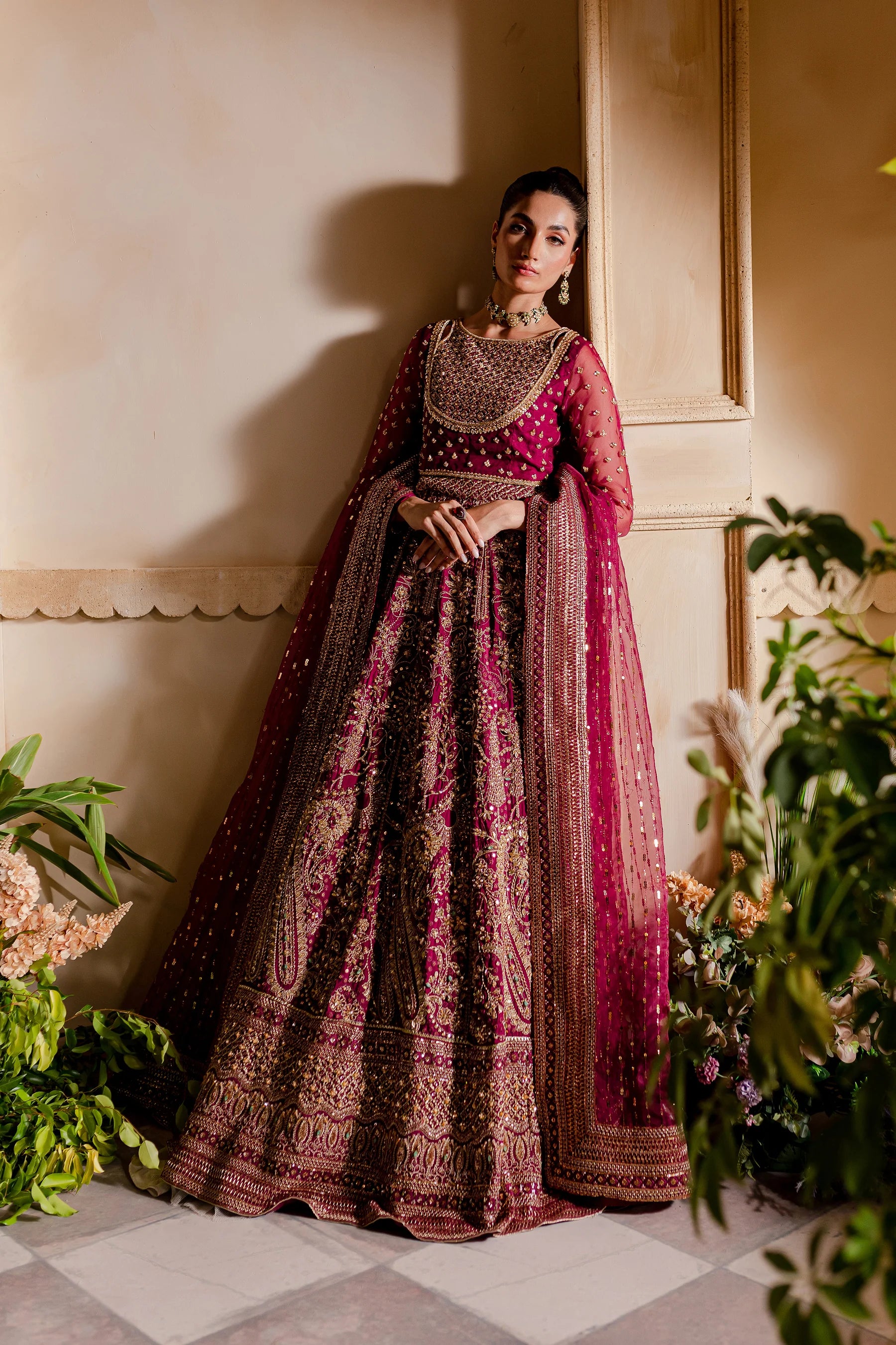 Barran 4Pc Bridal Dress-BK05