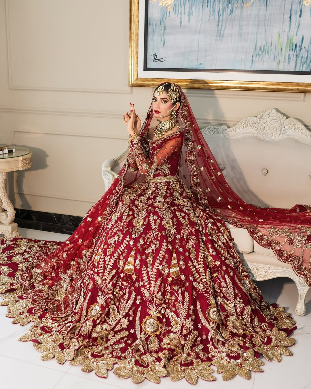 Republic Leaves Red Lehnga Choli-RP07