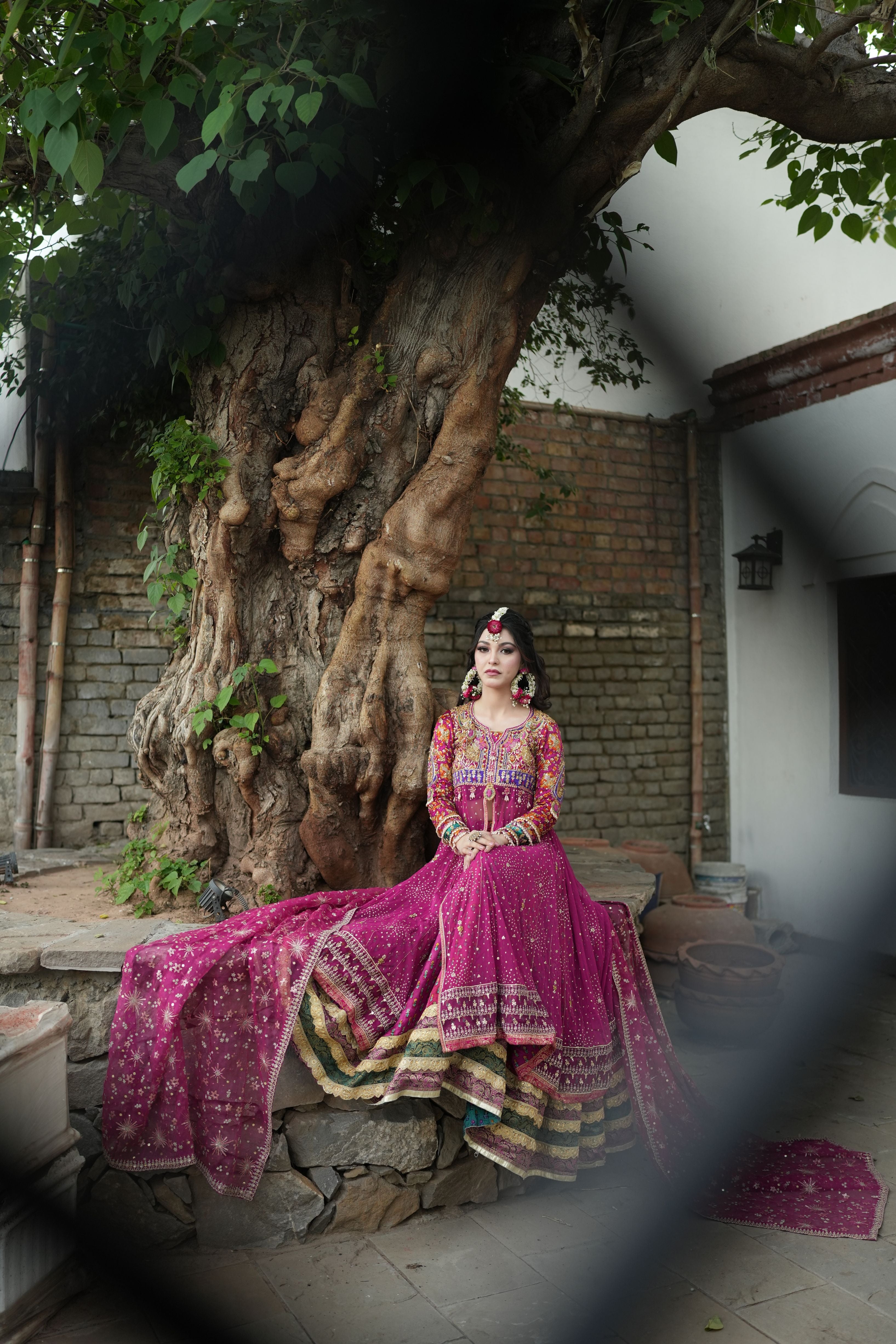 FTA MEHNDI DRESS MAGENTA PINK