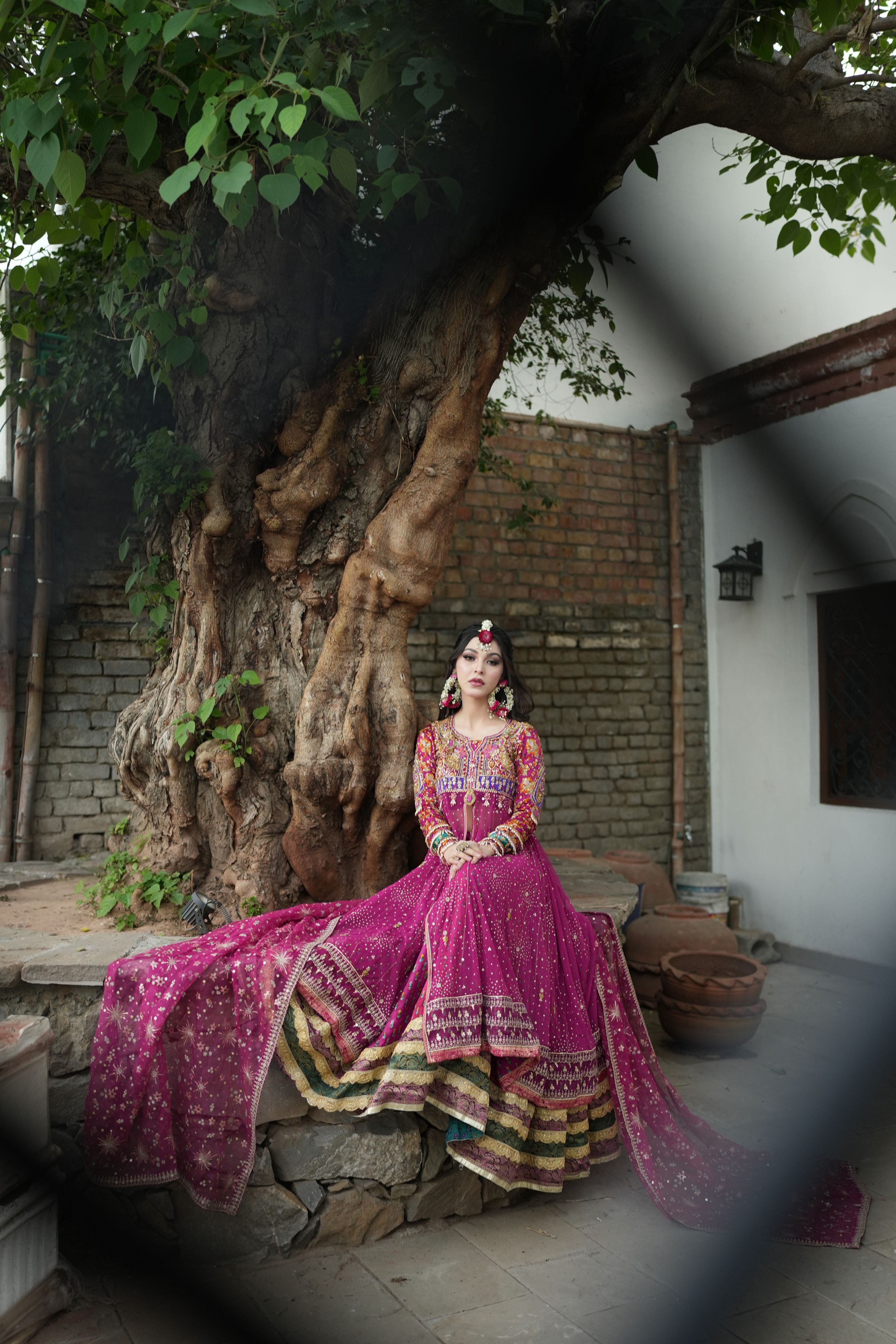 FTA MEHNDI DRESS MAGENTA PINK