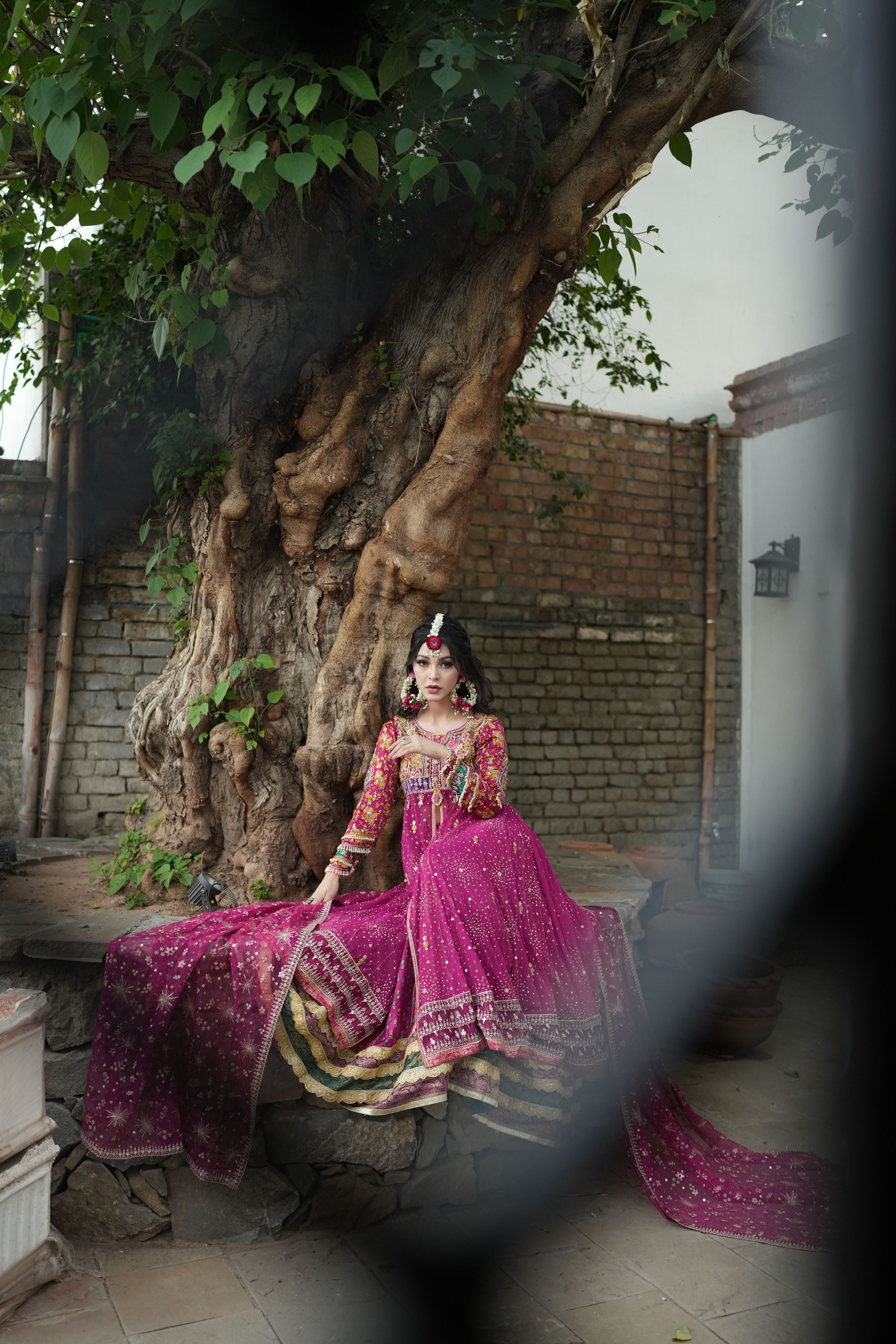 FTA MEHNDI DRESS MAGENTA PINK