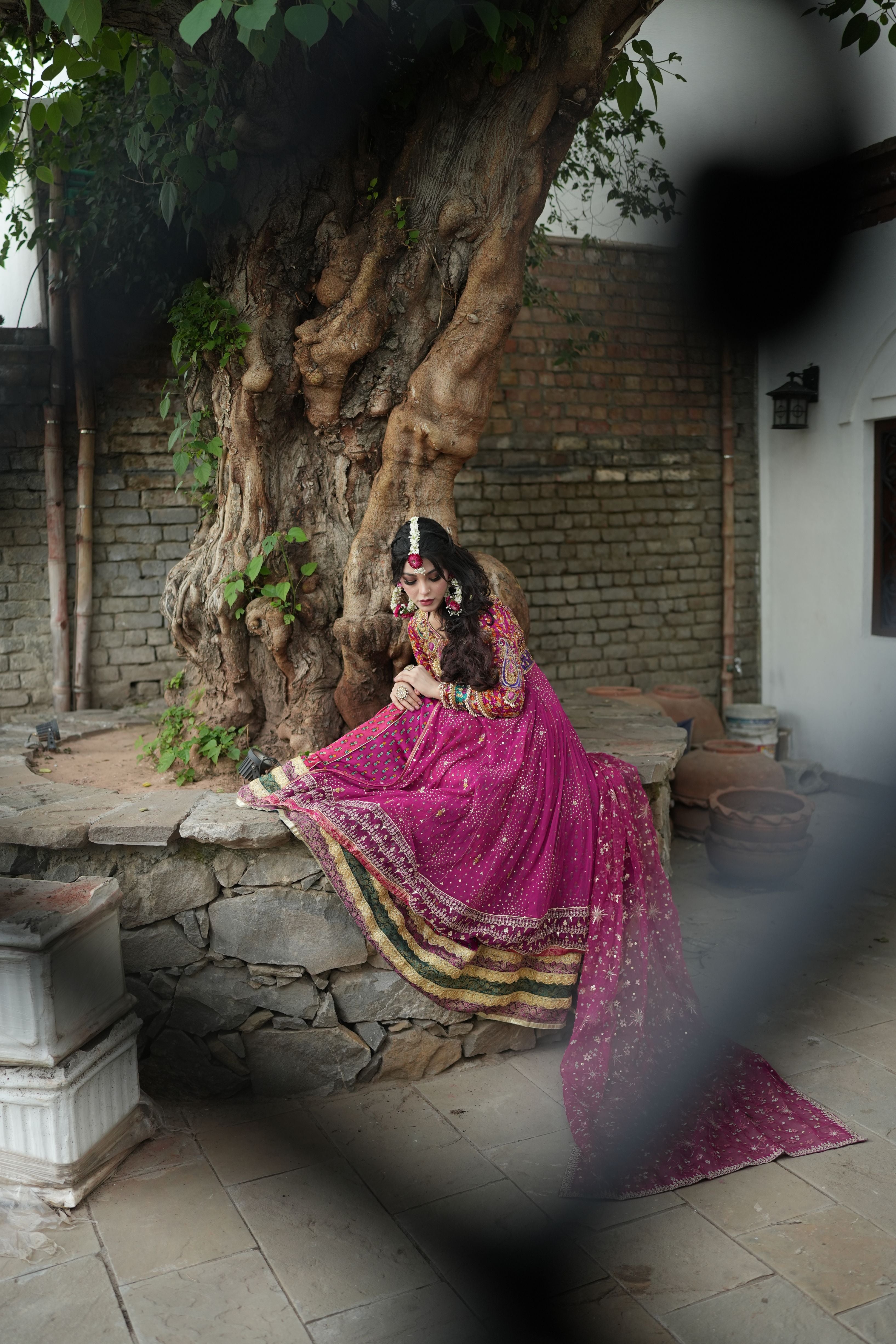 FTA MEHNDI DRESS MAGENTA PINK