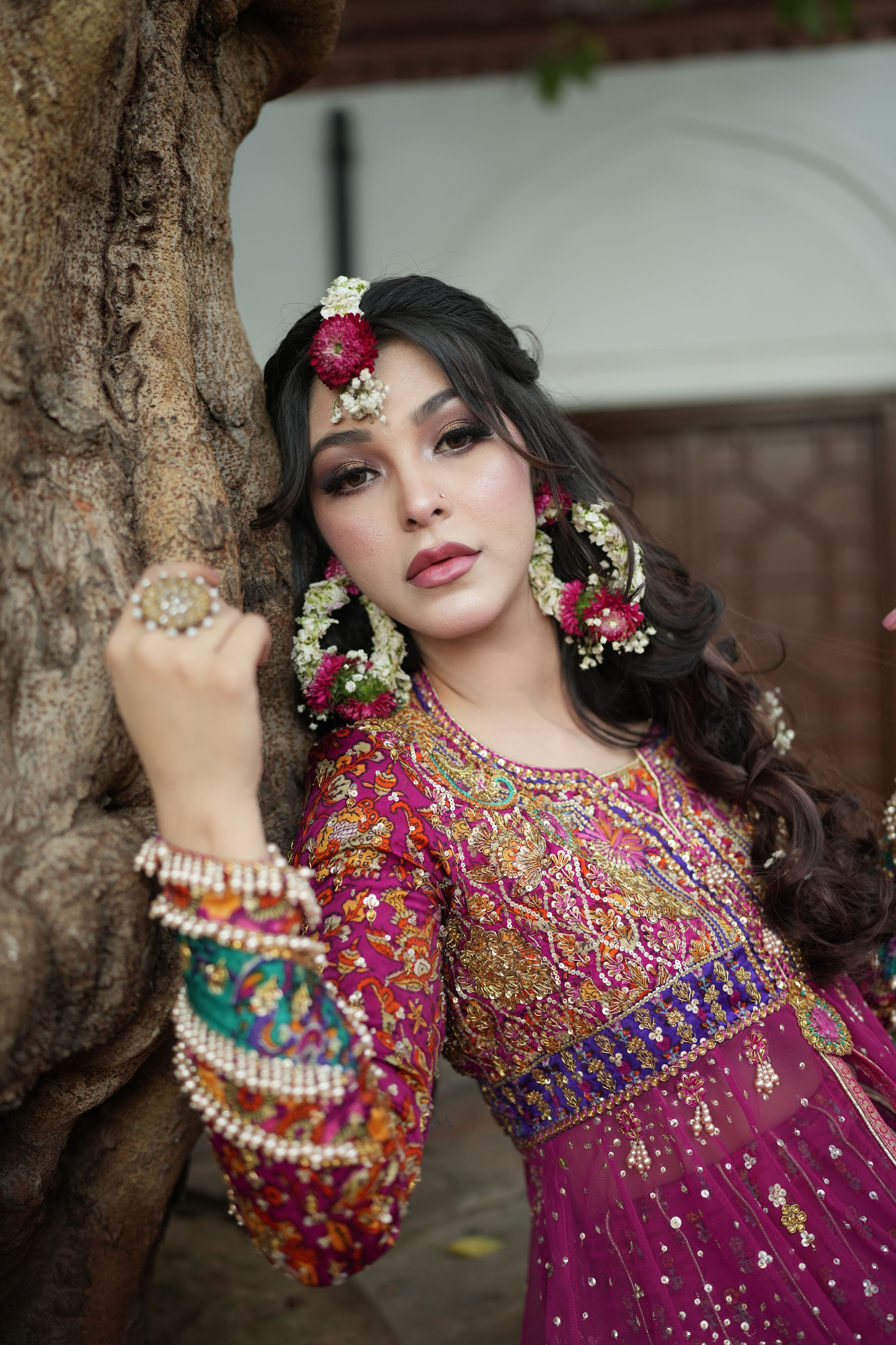 FTA MEHNDI DRESS MAGENTA PINK