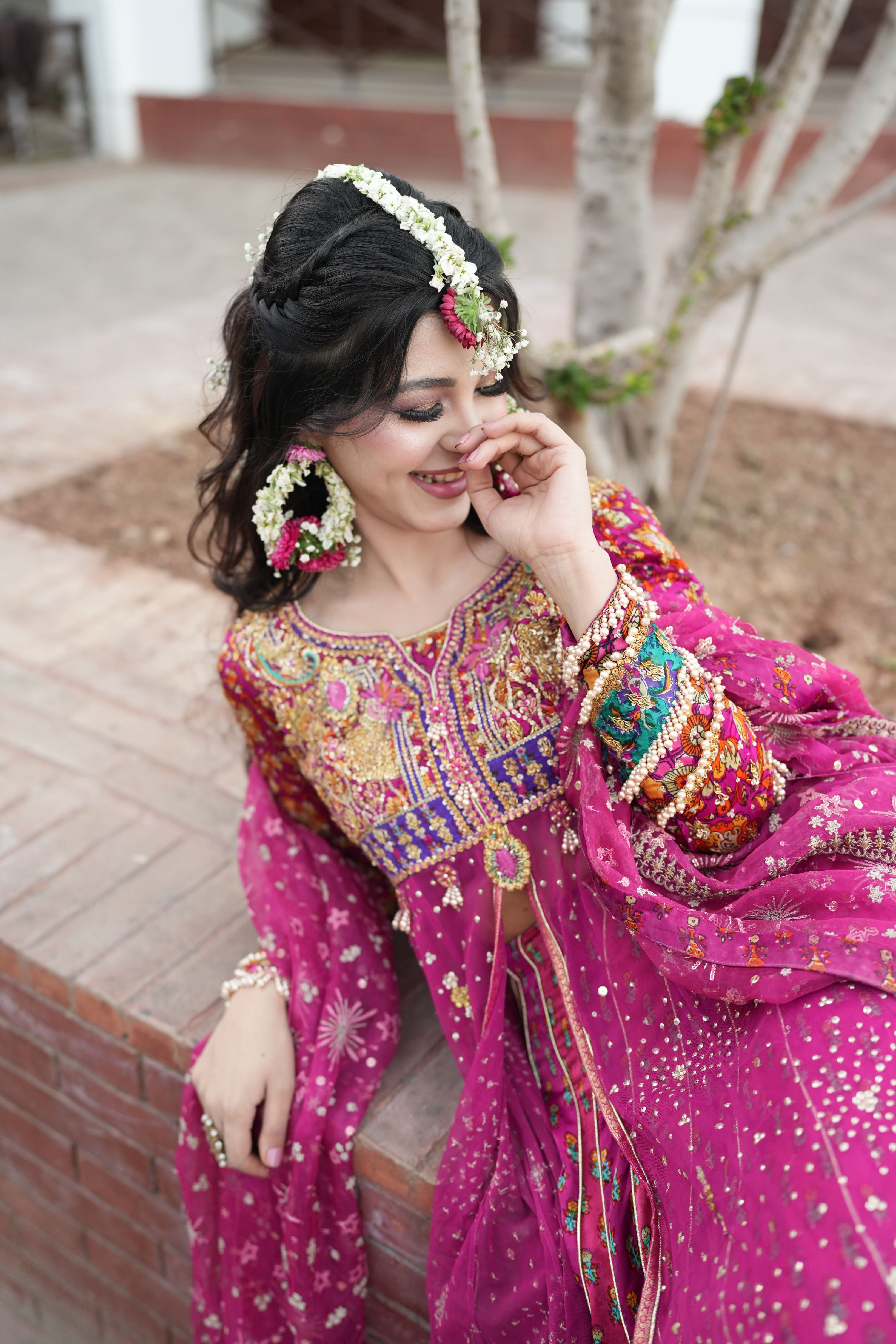 FTA MEHNDI DRESS MAGENTA PINK