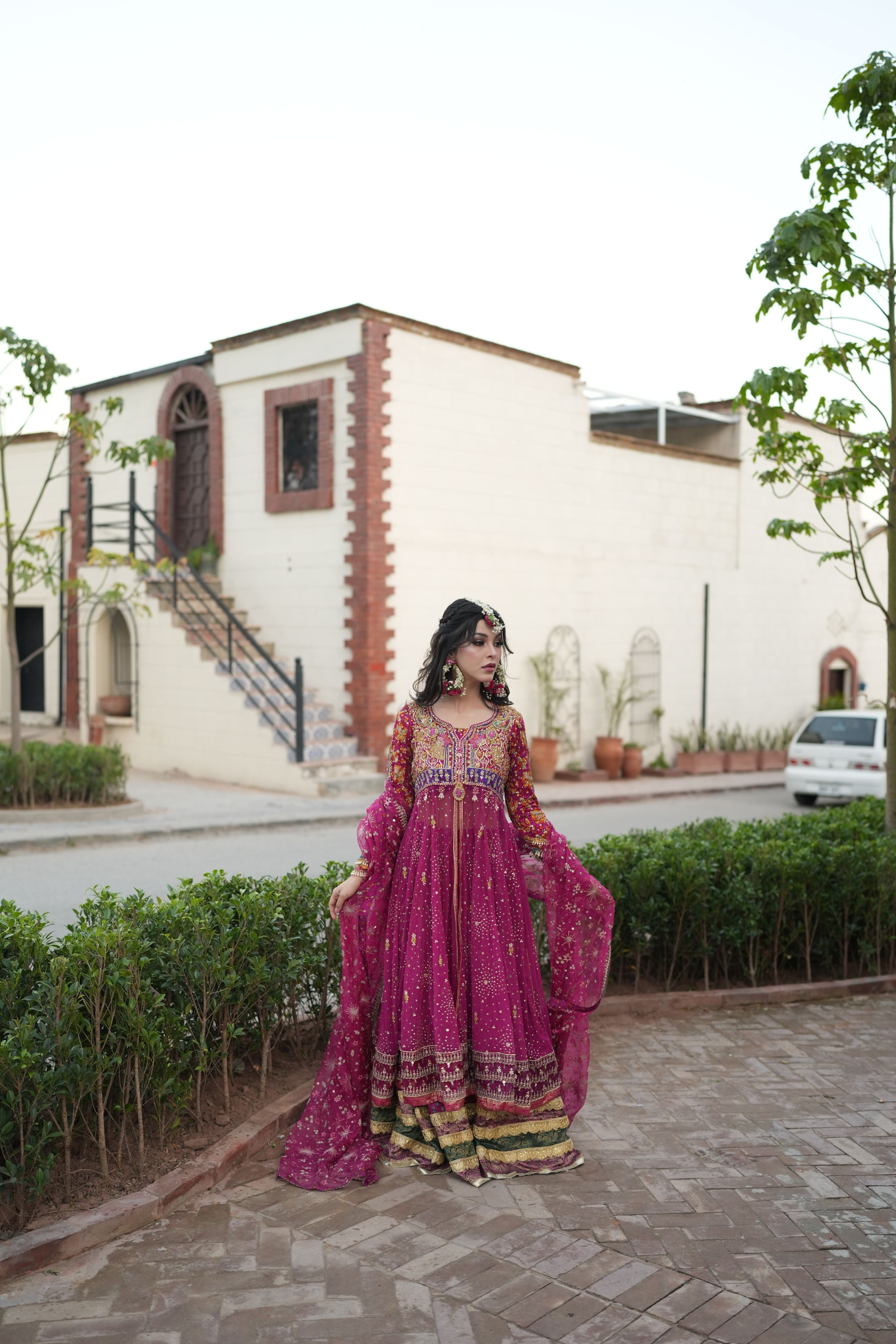 FTA MEHNDI DRESS MAGENTA PINK