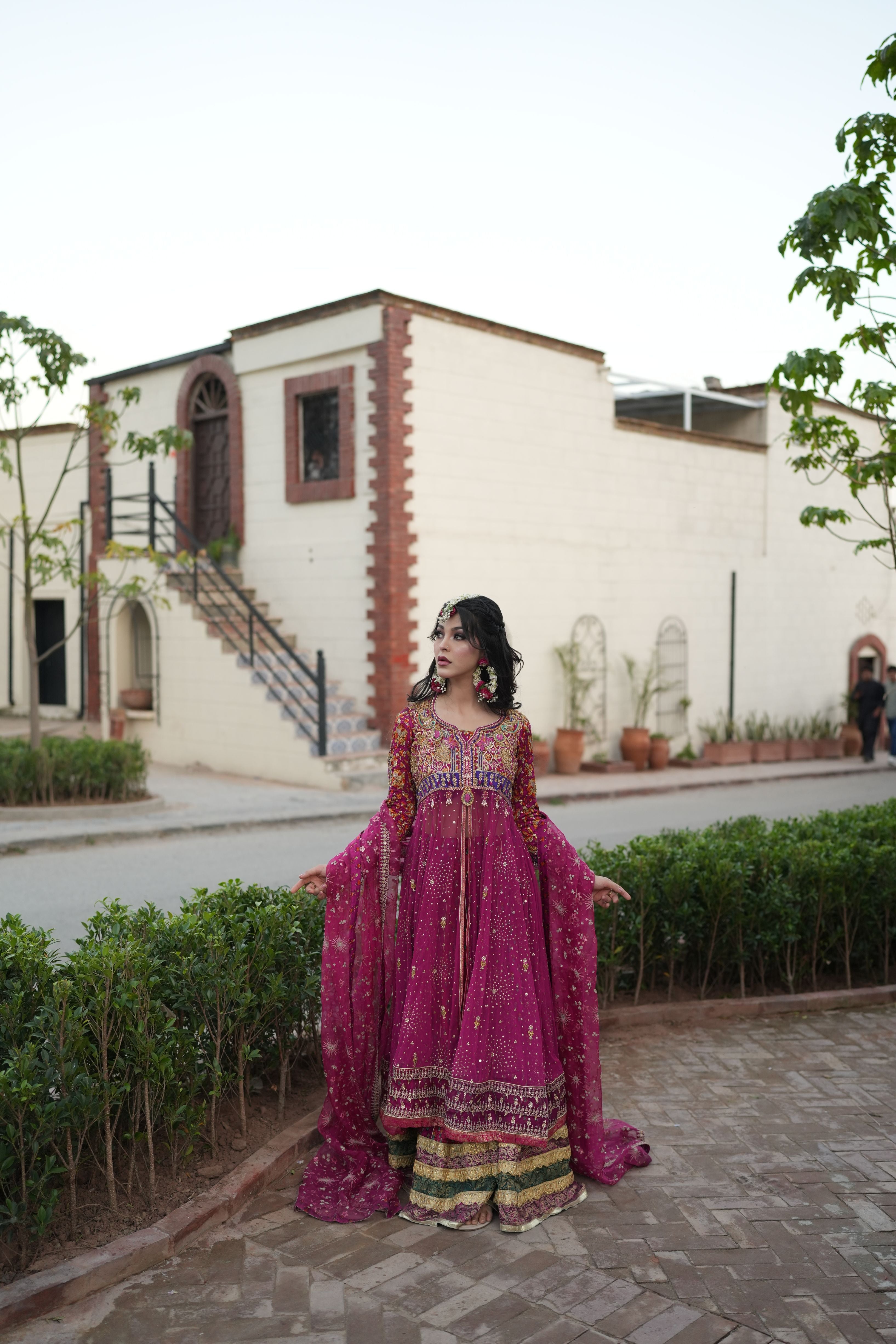 FTA MEHNDI DRESS MAGENTA PINK