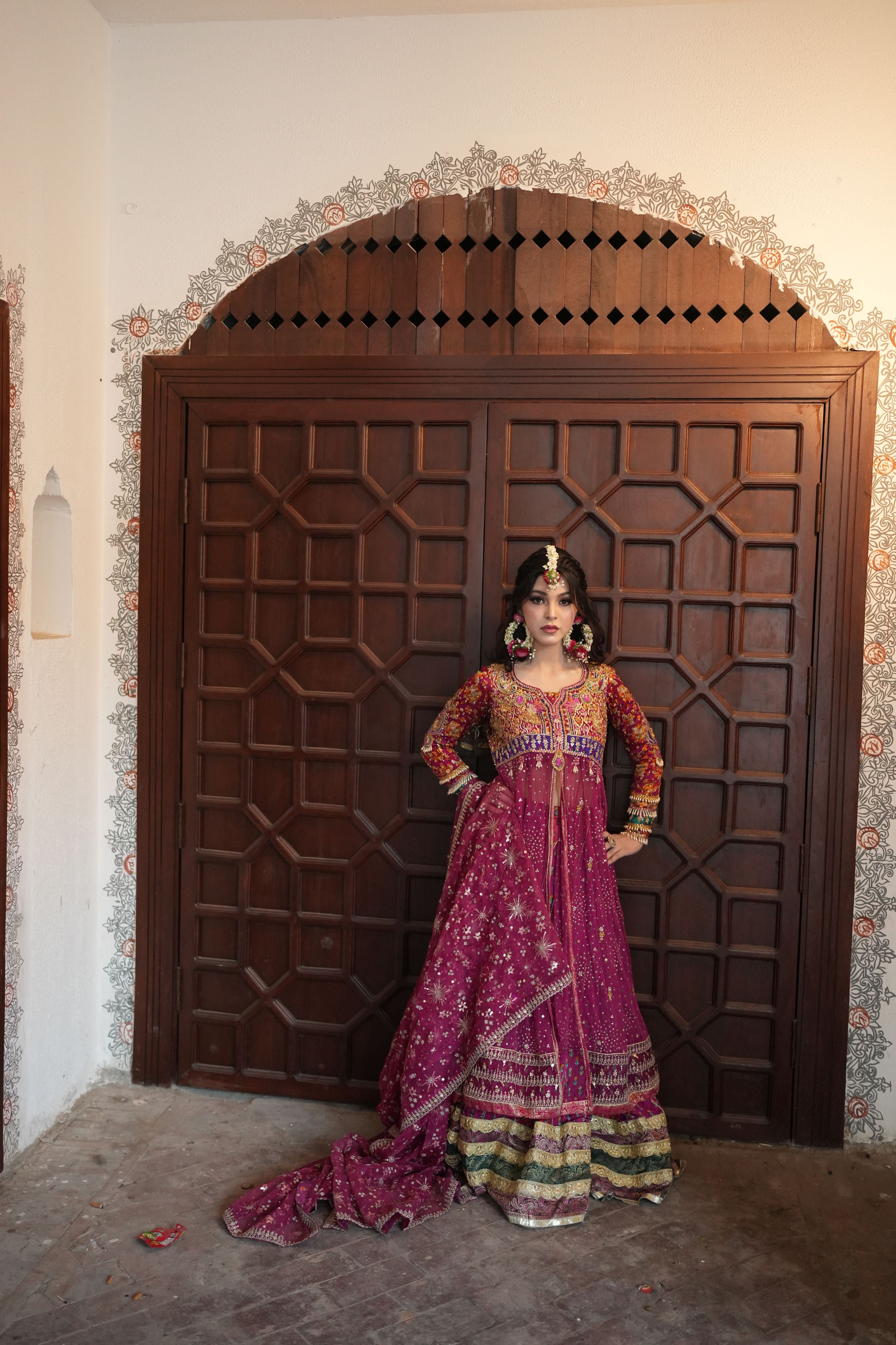 FTA MEHNDI DRESS MAGENTA PINK