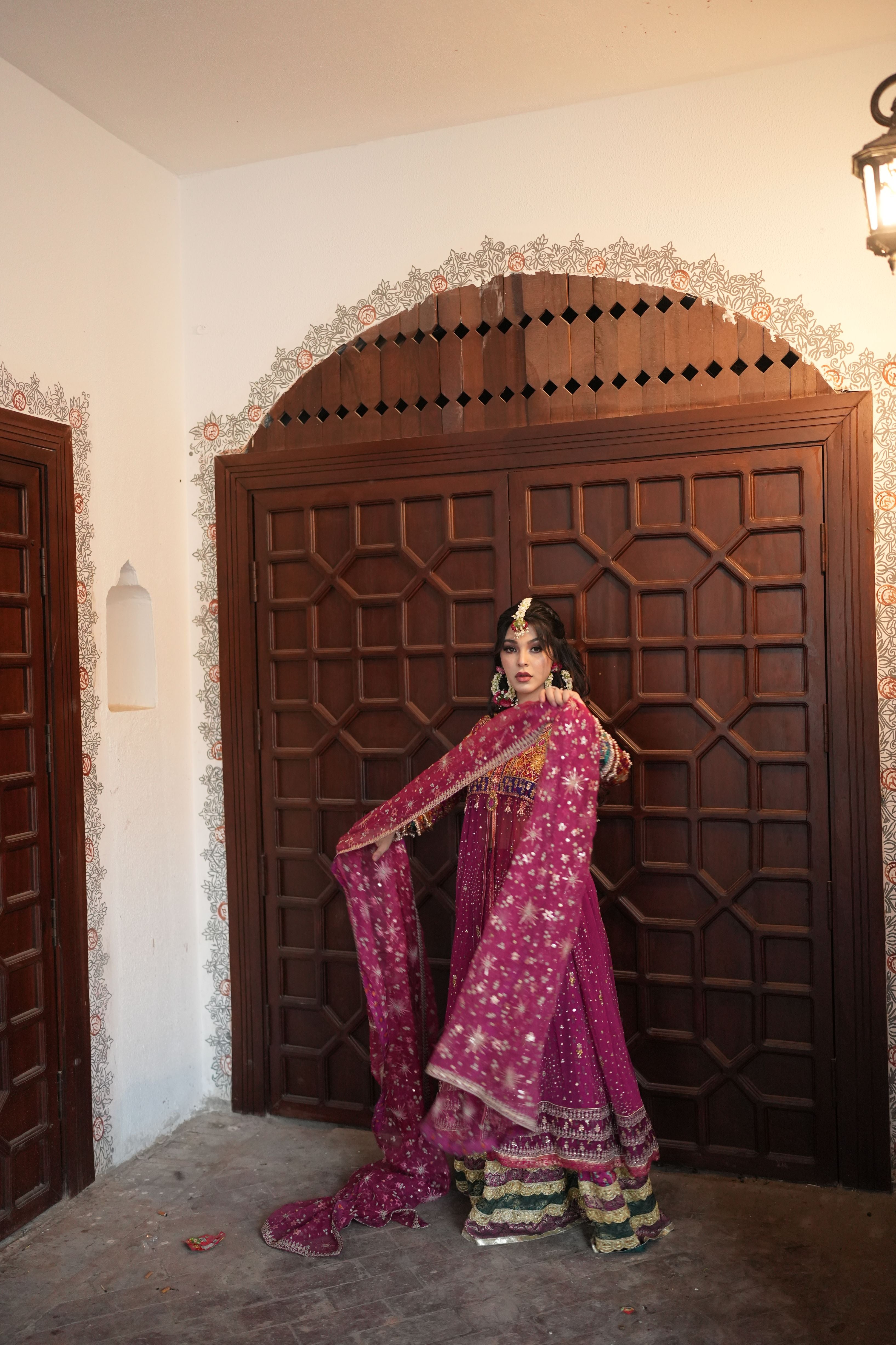 FTA MEHNDI DRESS MAGENTA PINK