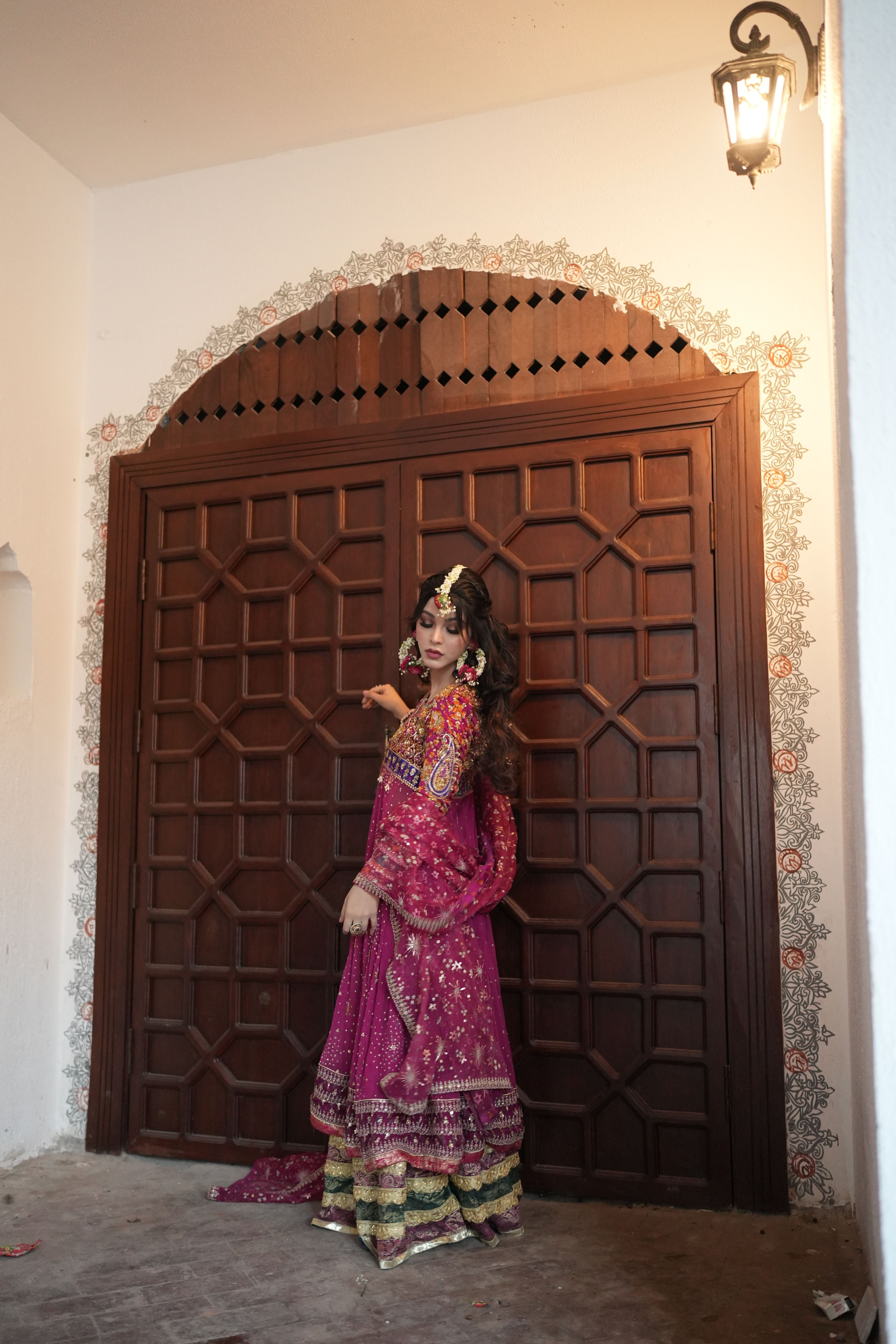 FTA MEHNDI DRESS MAGENTA PINK