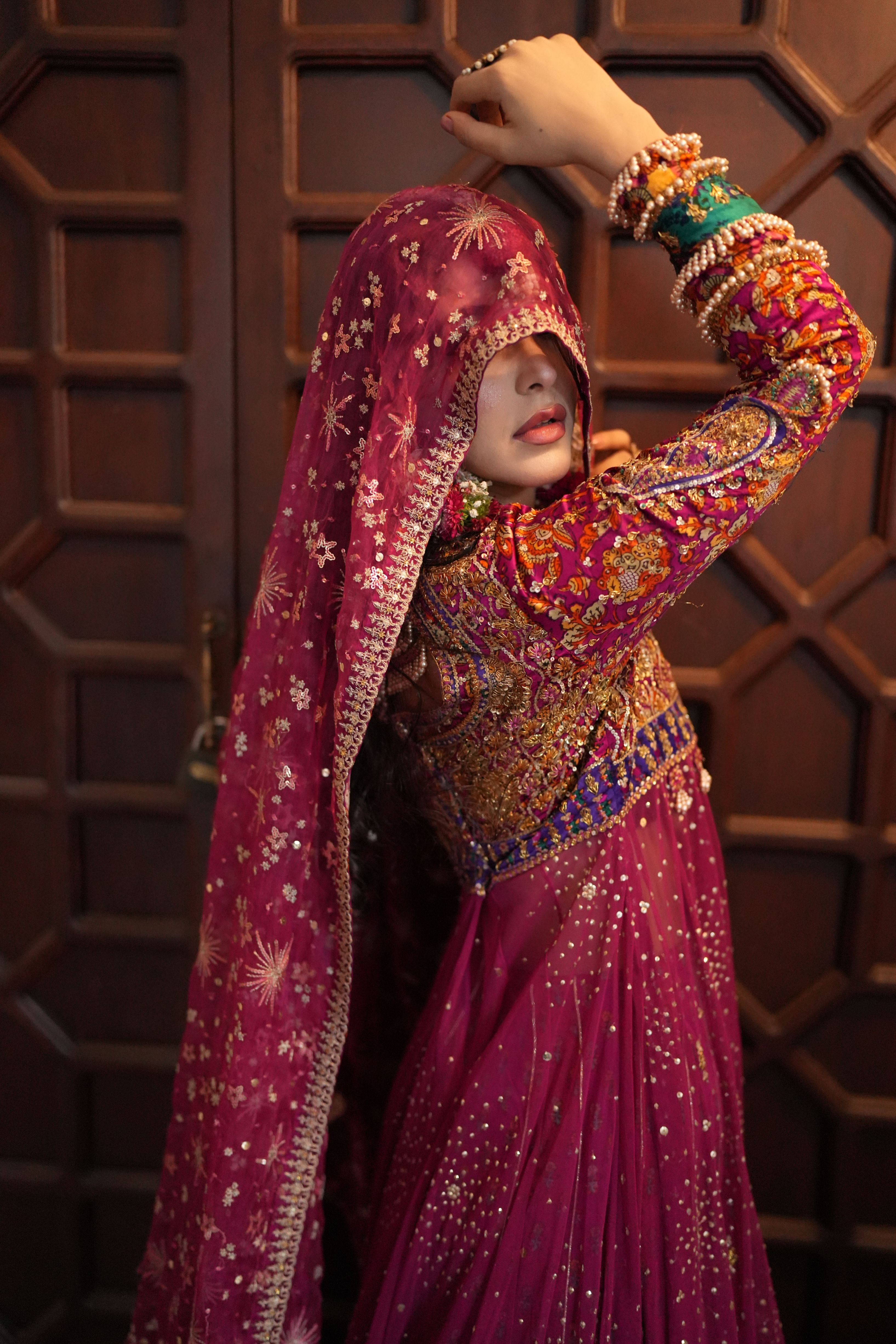 FTA MEHNDI DRESS MAGENTA PINK