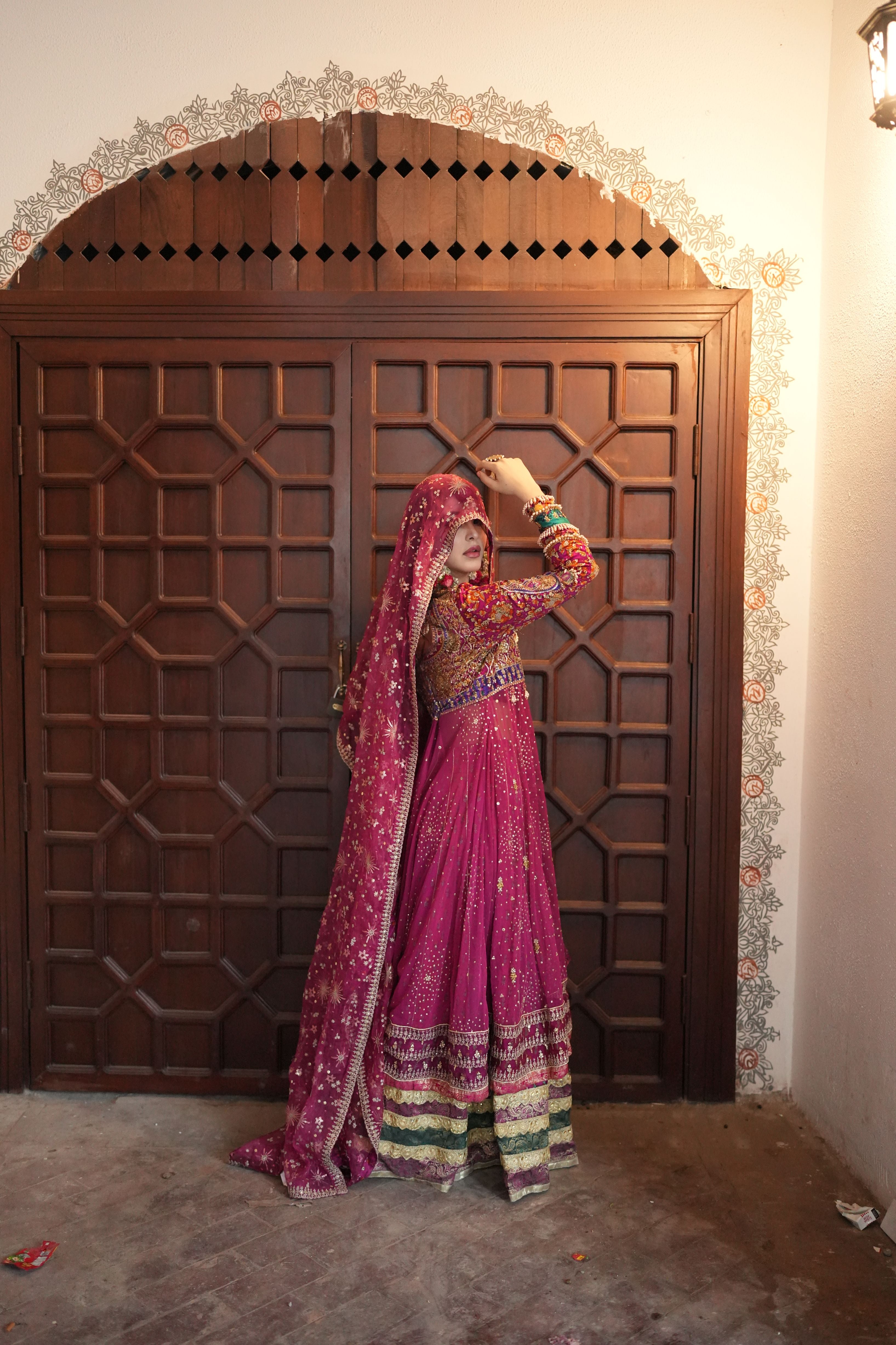 FTA MEHNDI DRESS MAGENTA PINK