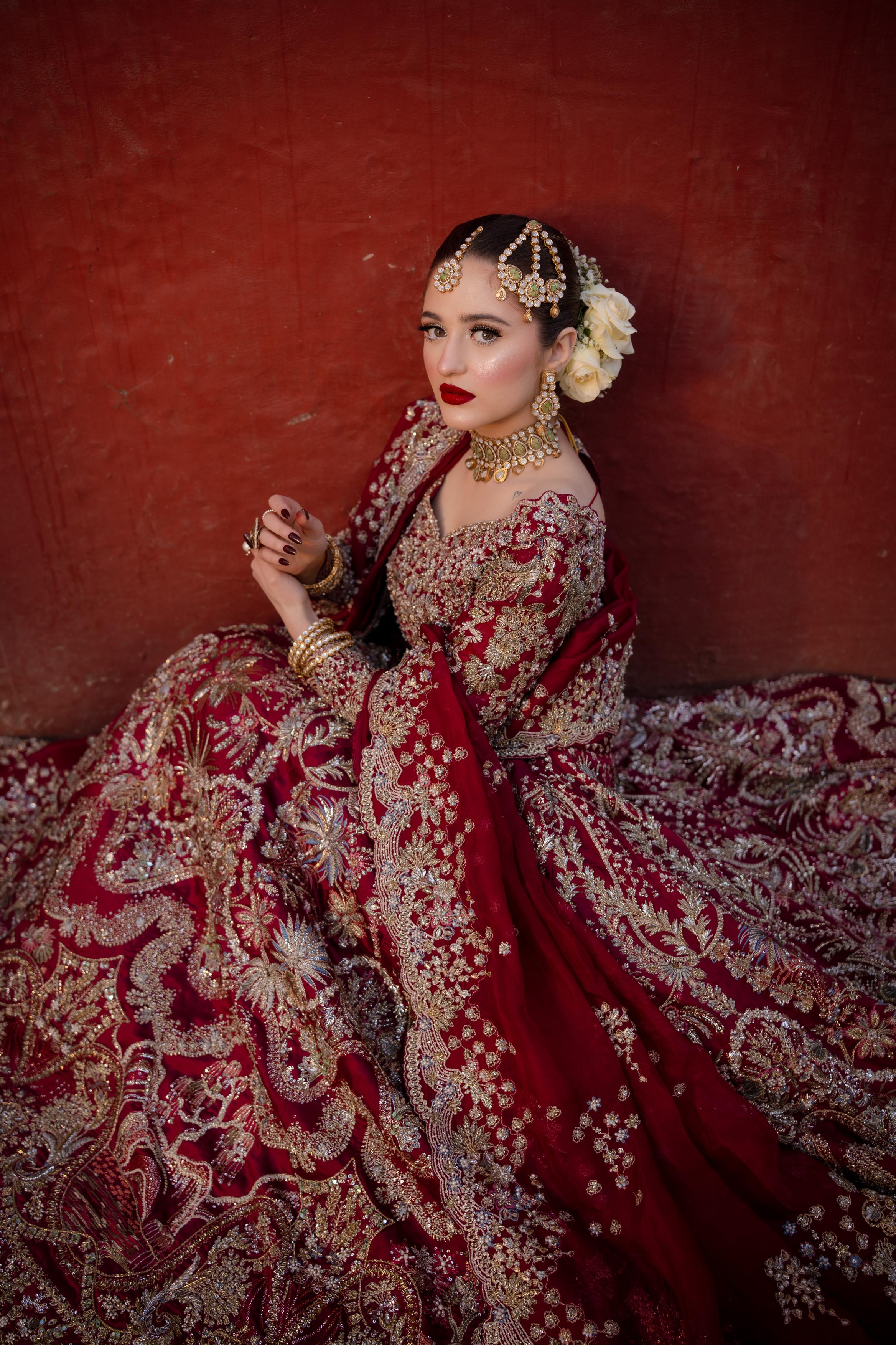 SUFFUSE RED LEHENGA CHOLI-SUF19