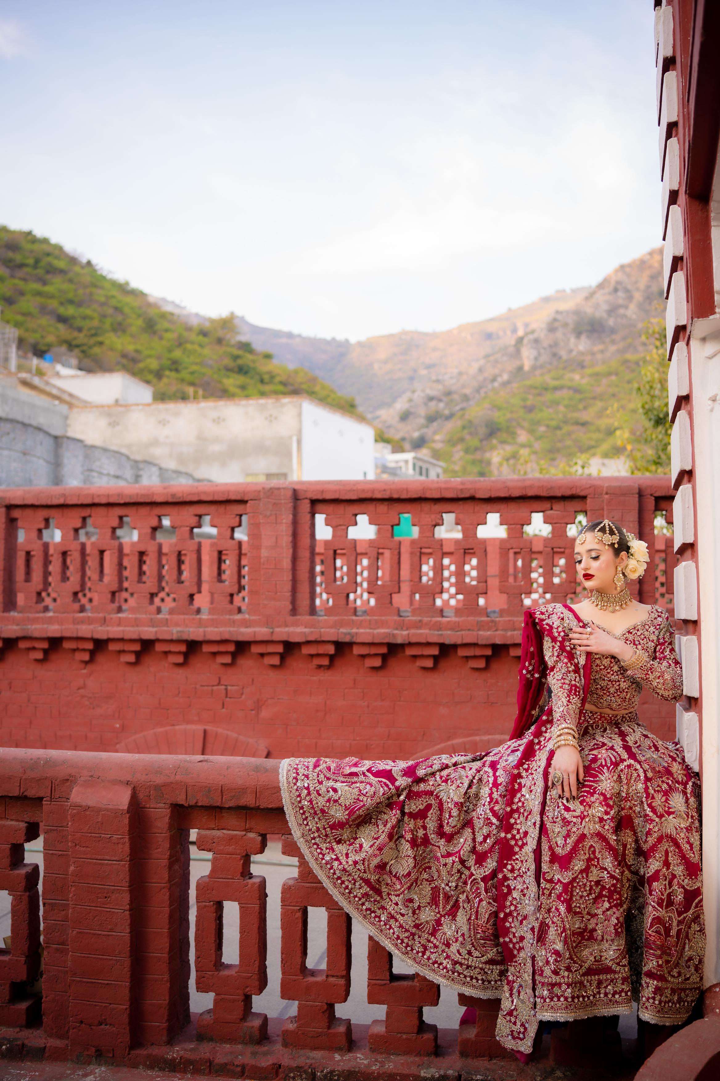 SUFFUSE RED LEHENGA CHOLI-SUF19