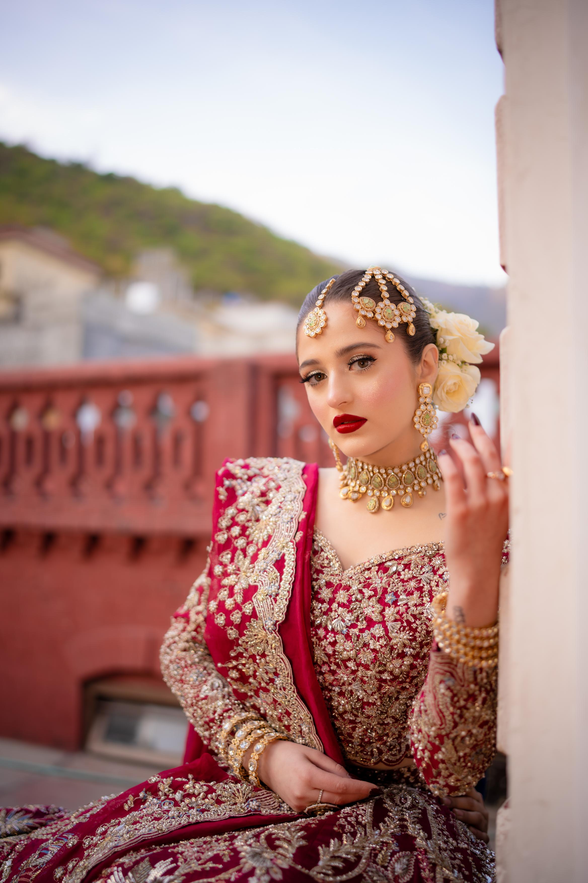 SUFFUSE RED LEHENGA CHOLI-SUF19