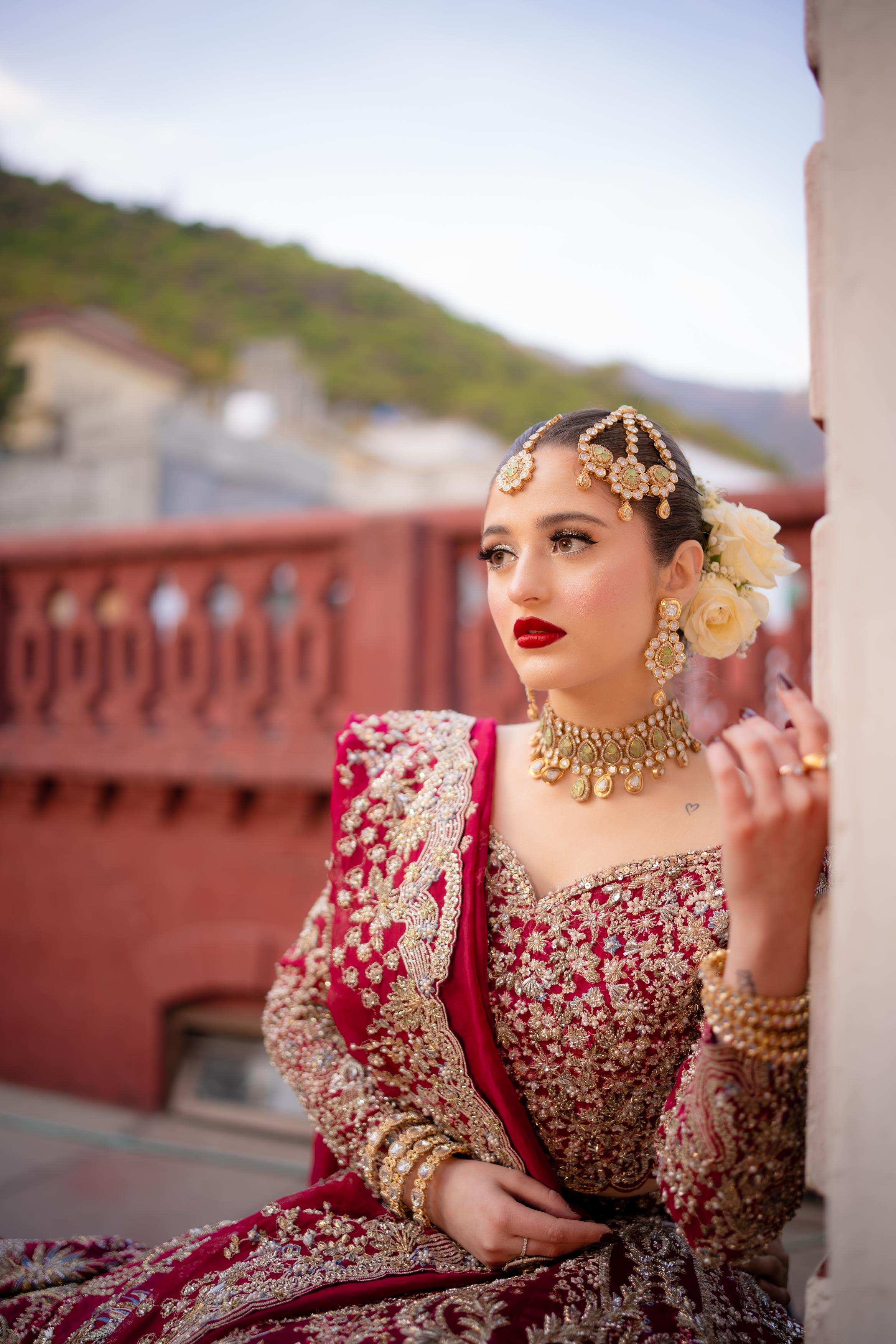 SUFFUSE RED LEHENGA CHOLI-SUF19