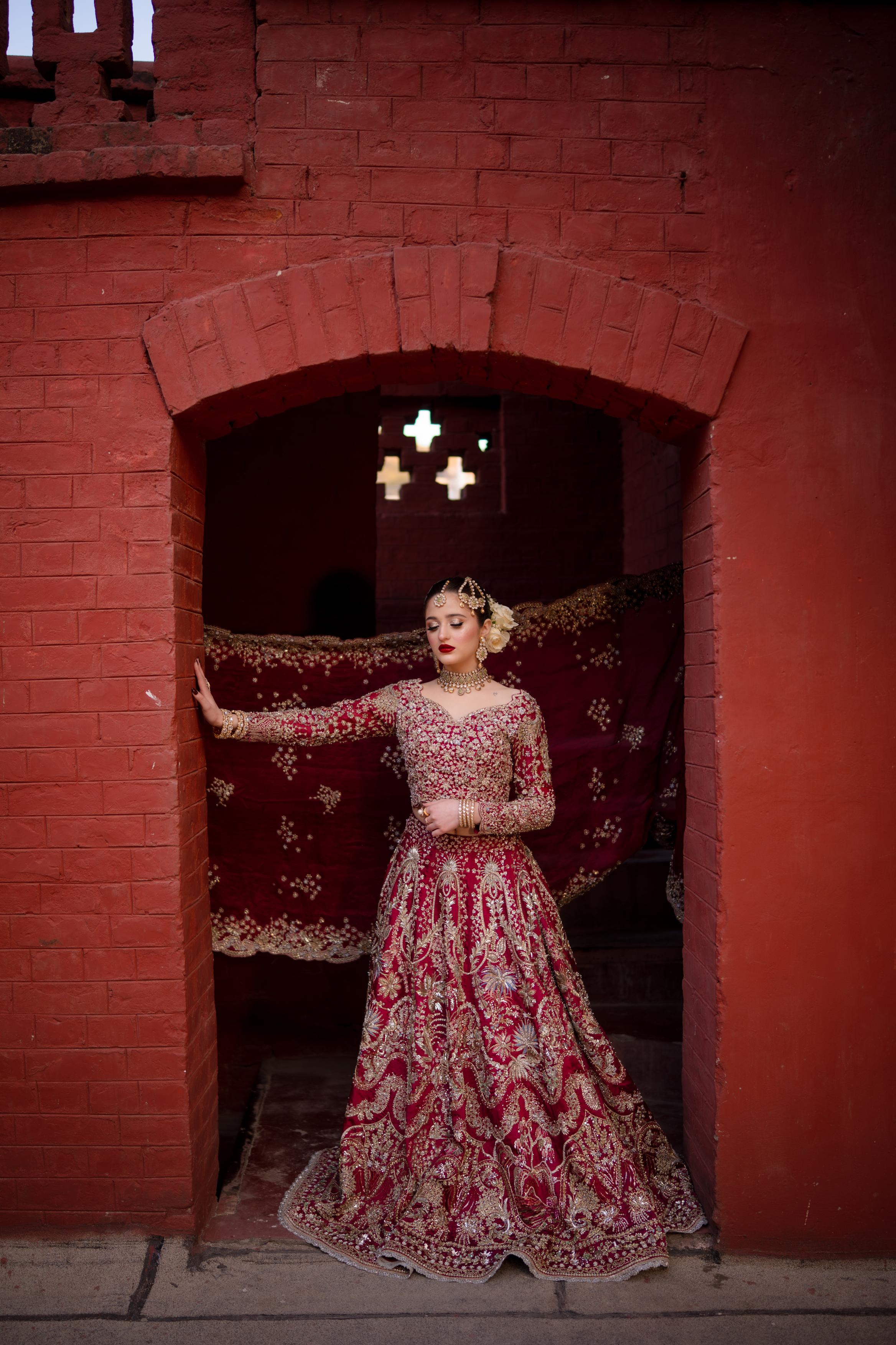 SUFFUSE RED LEHENGA CHOLI-SUF19