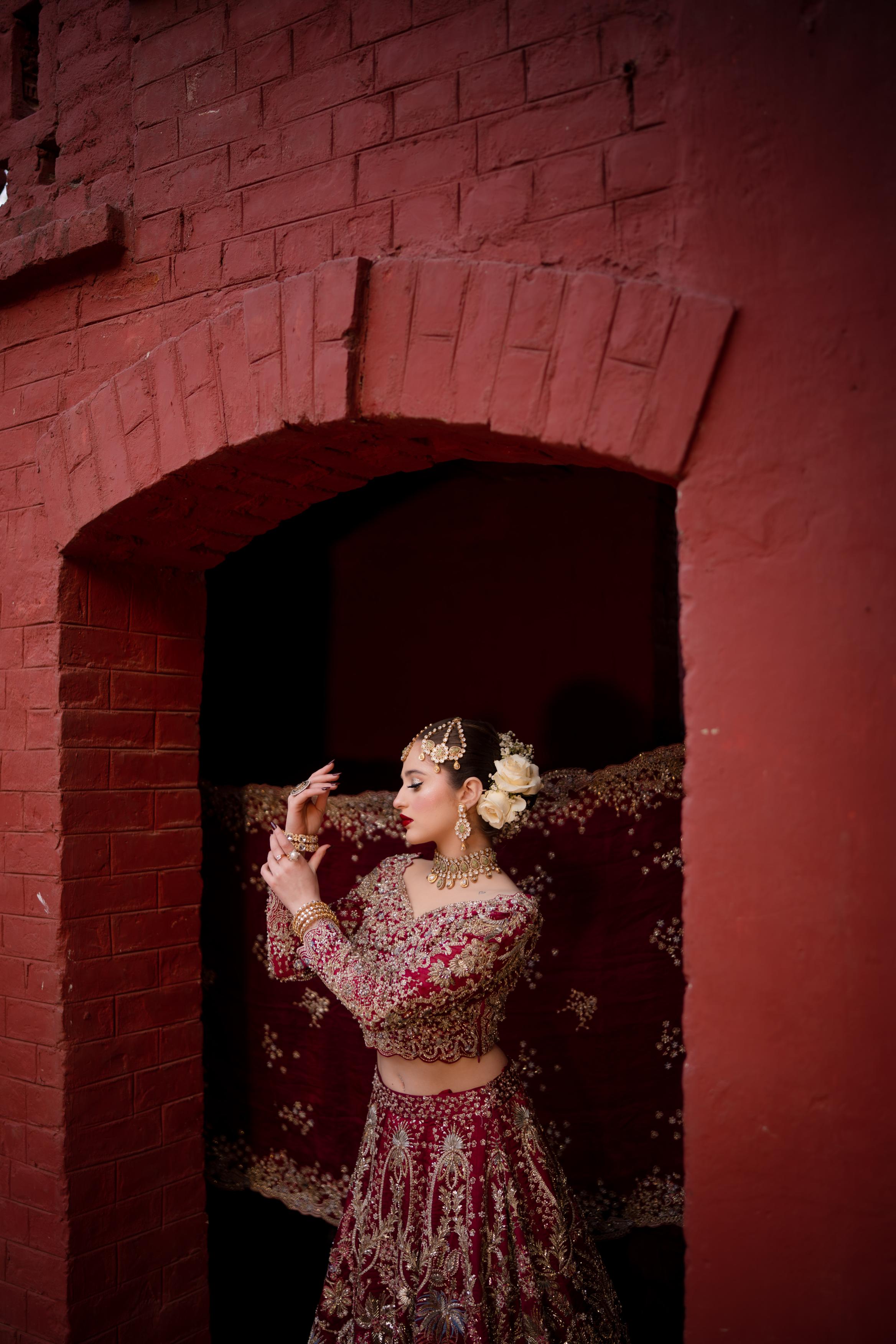 SUFFUSE RED LEHENGA CHOLI-SUF19
