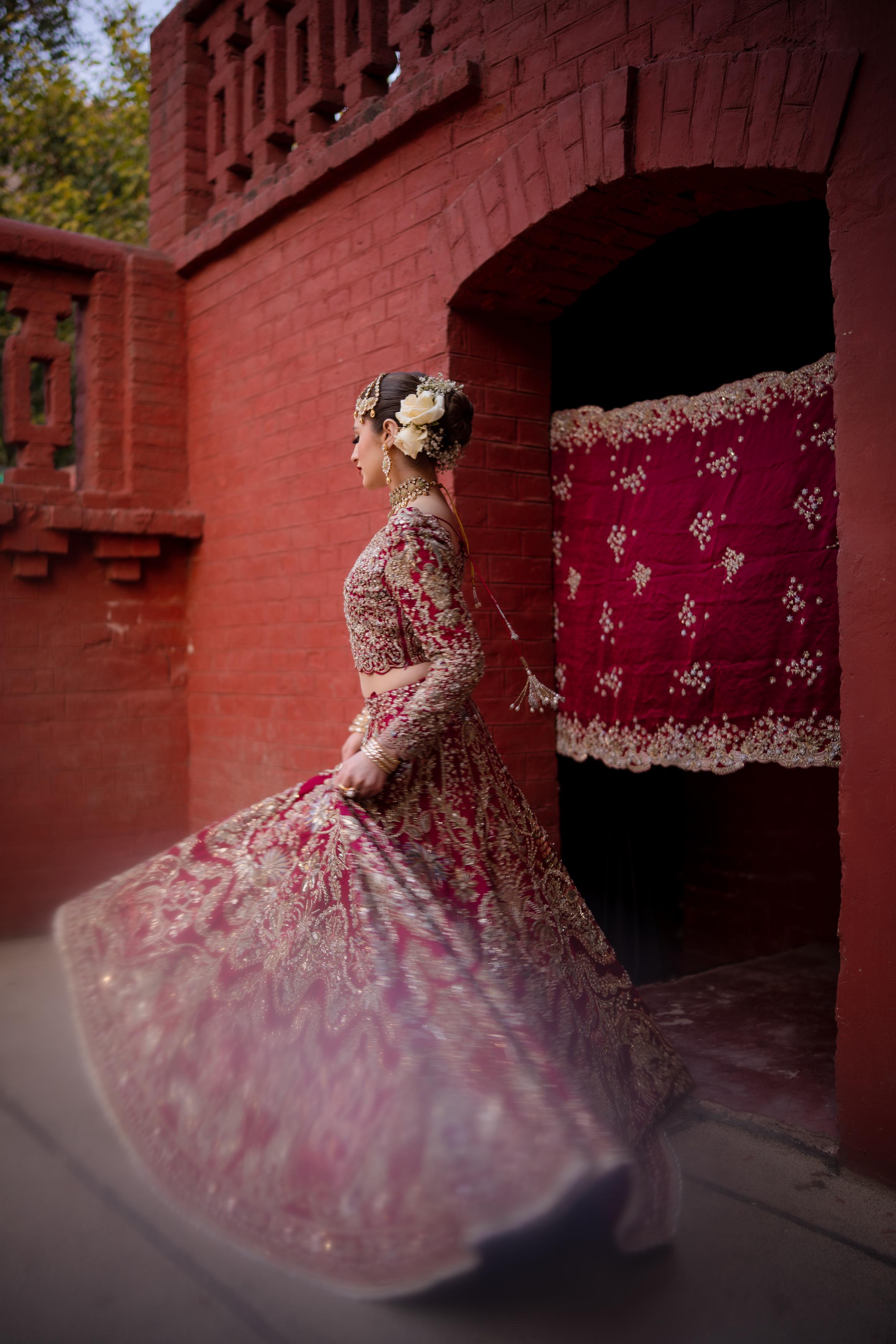 SUFFUSE RED LEHENGA CHOLI-SUF19