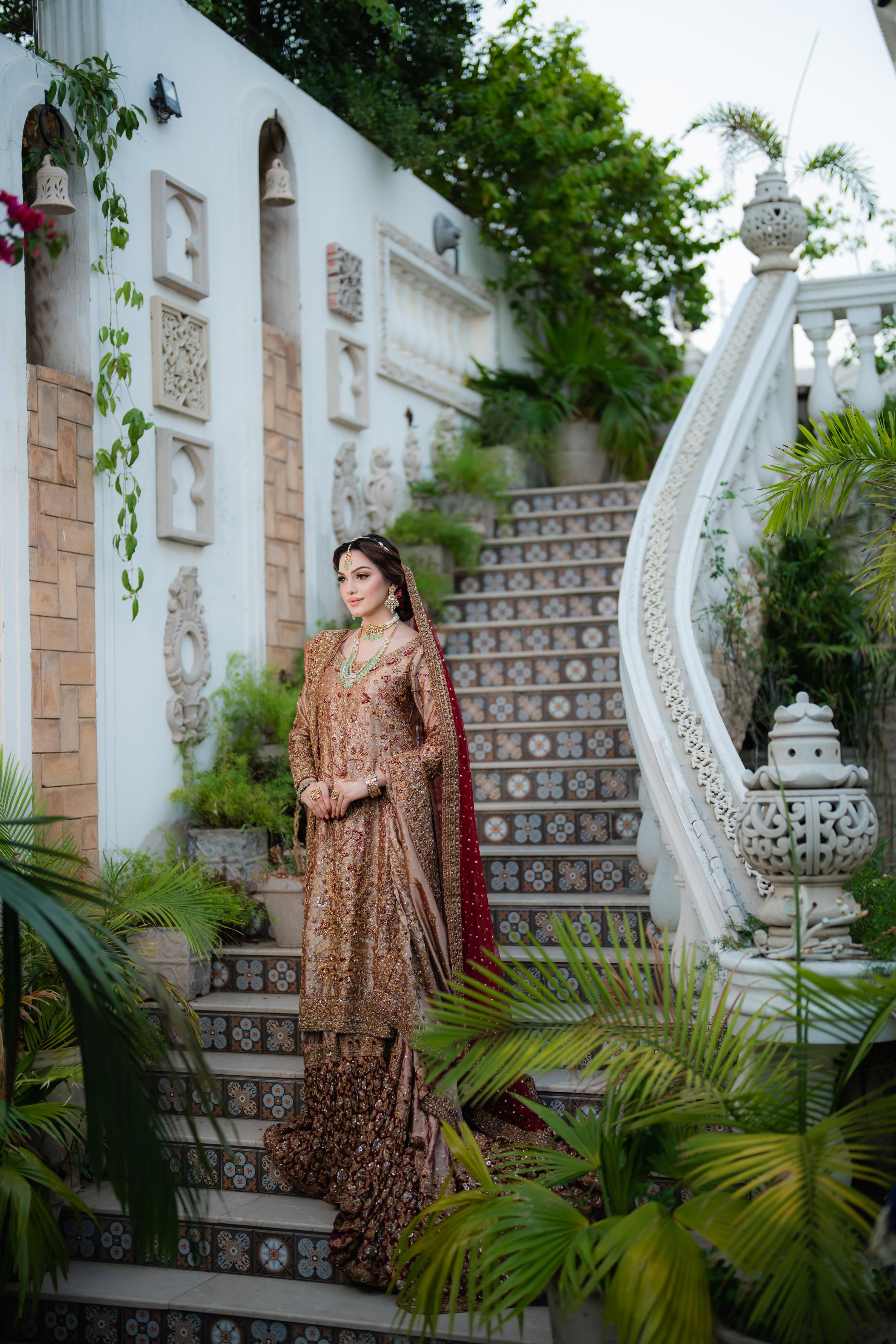 HARIS SHAKEEL PINK FARSHI BARAAT DRESS