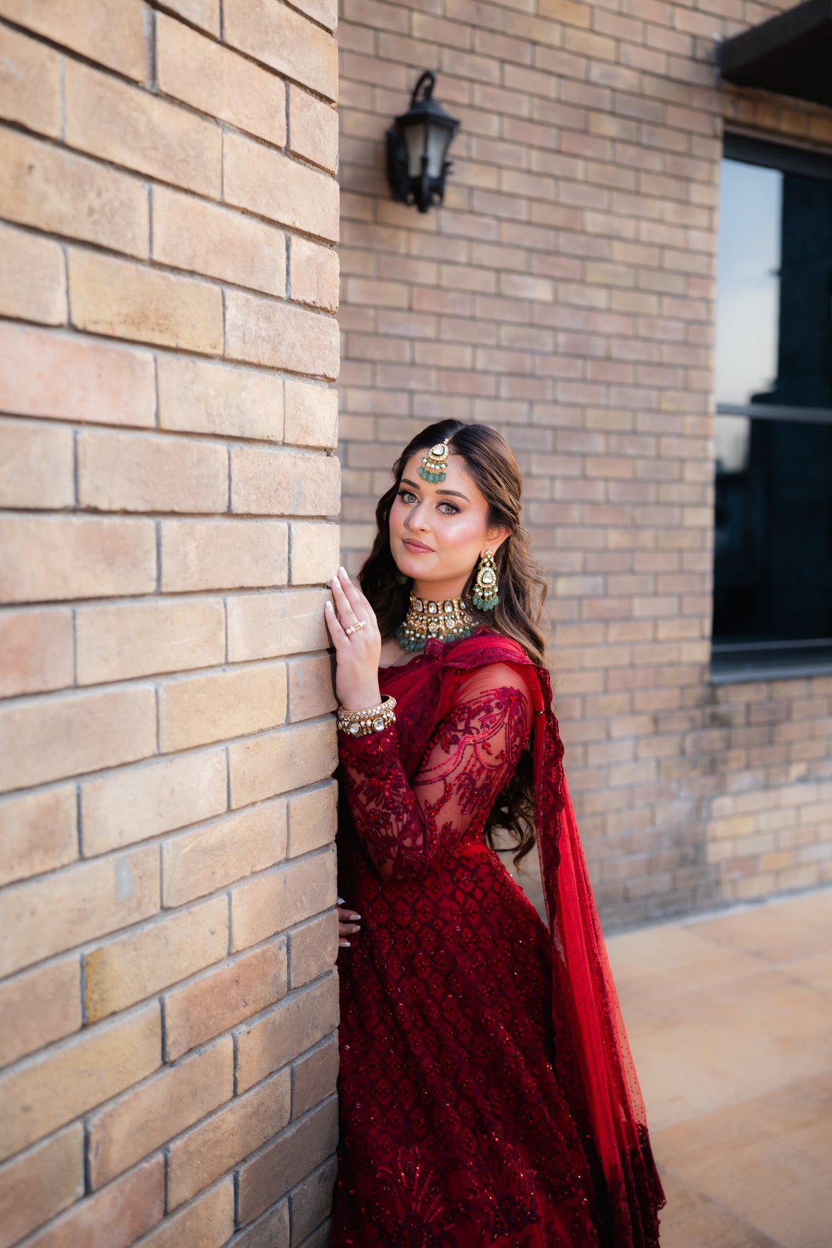 REIGN RED LEHNGA CHOLI
