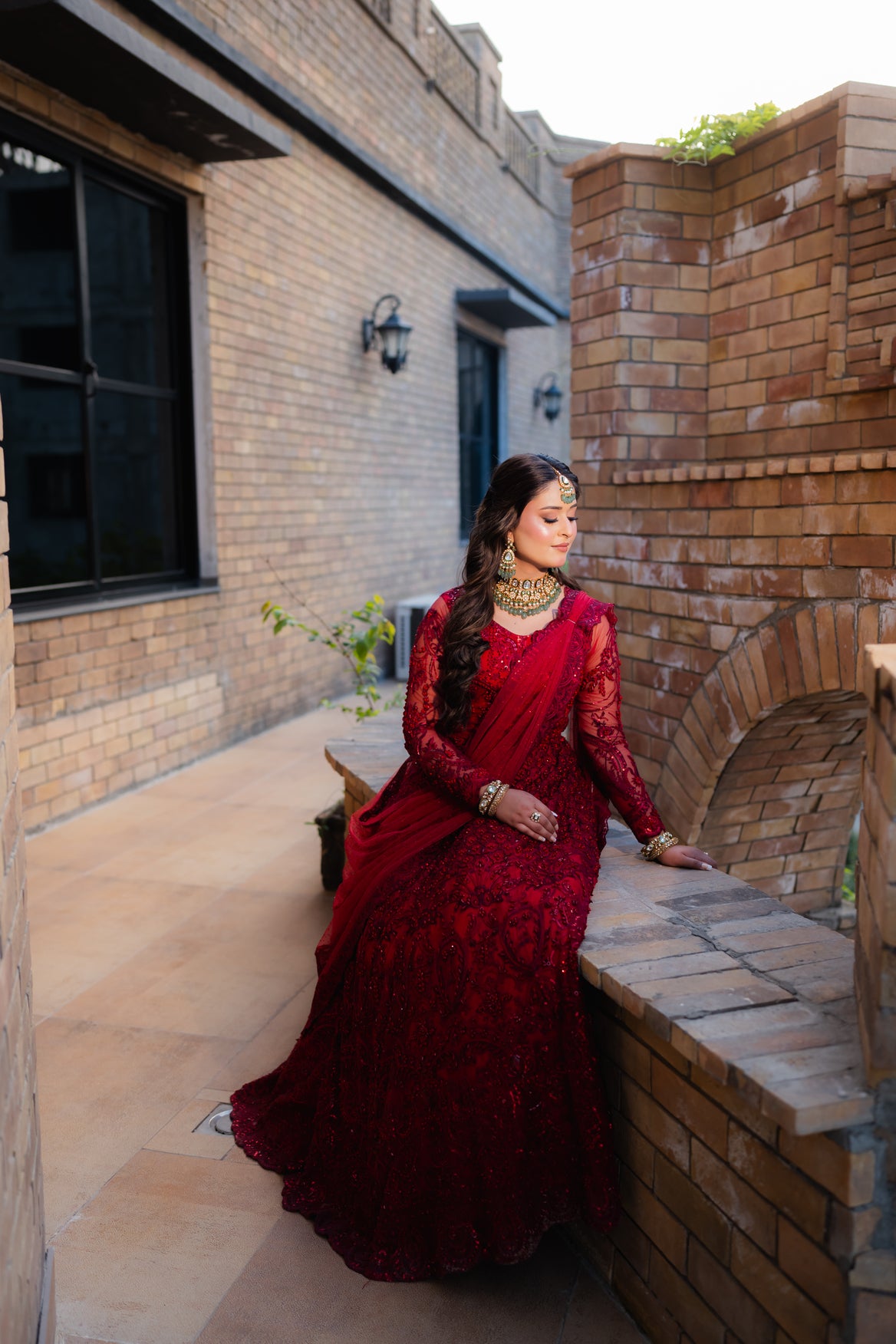 REIGN RED LEHNGA CHOLI