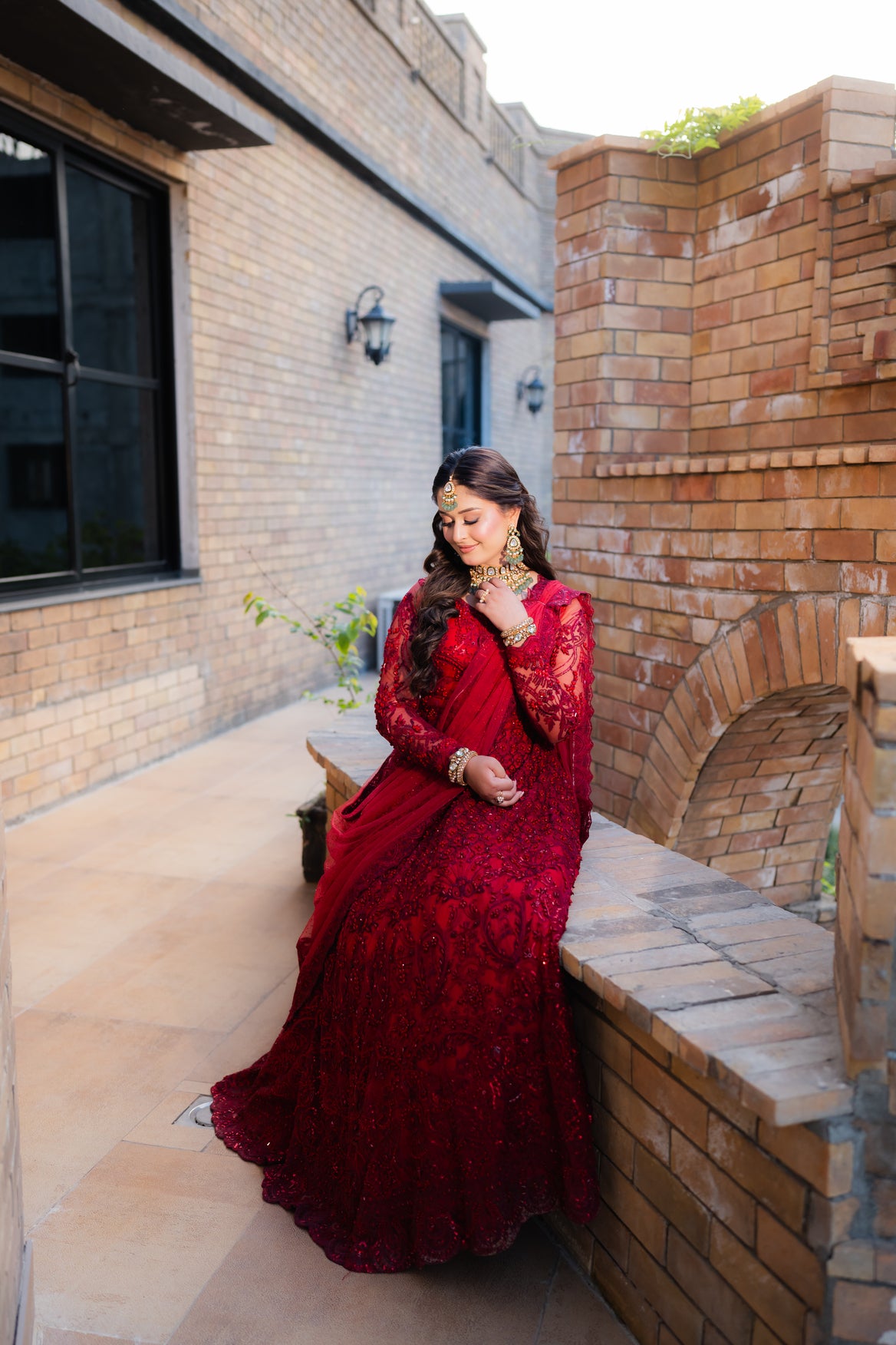 REIGN RED LEHNGA CHOLI
