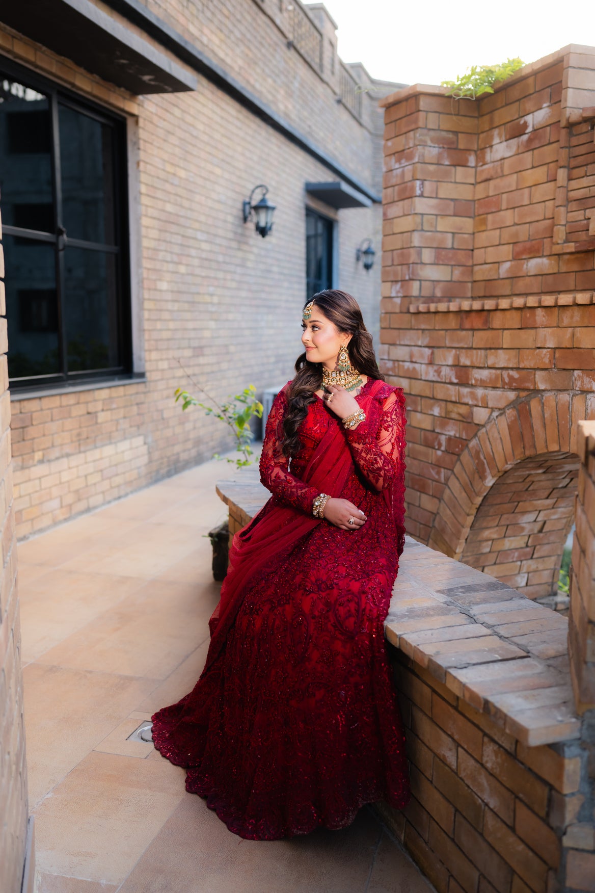 REIGN RED LEHNGA CHOLI