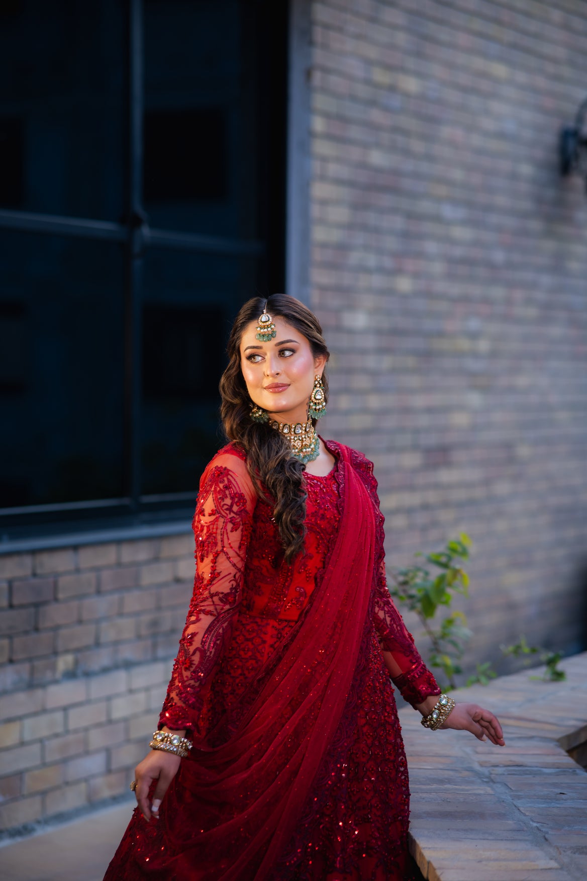 REIGN RED LEHNGA CHOLI