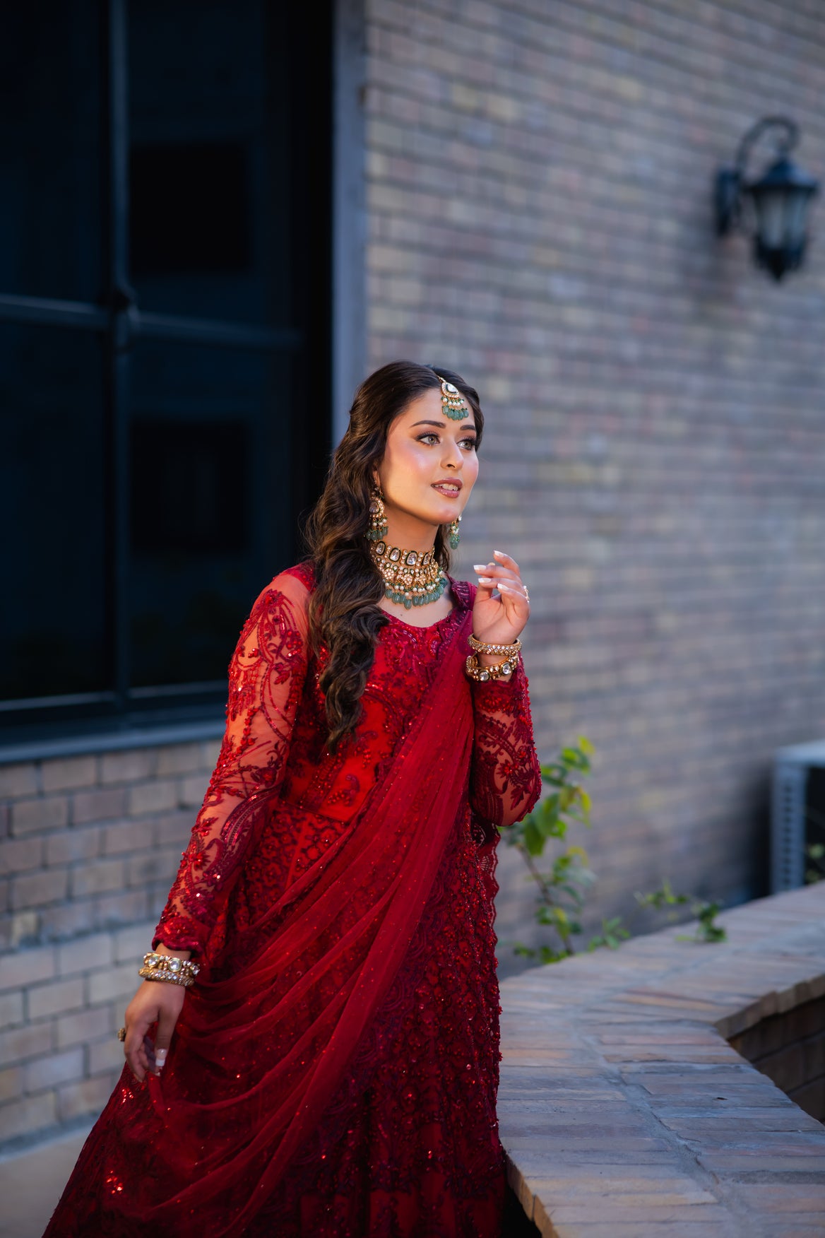 REIGN RED LEHNGA CHOLI