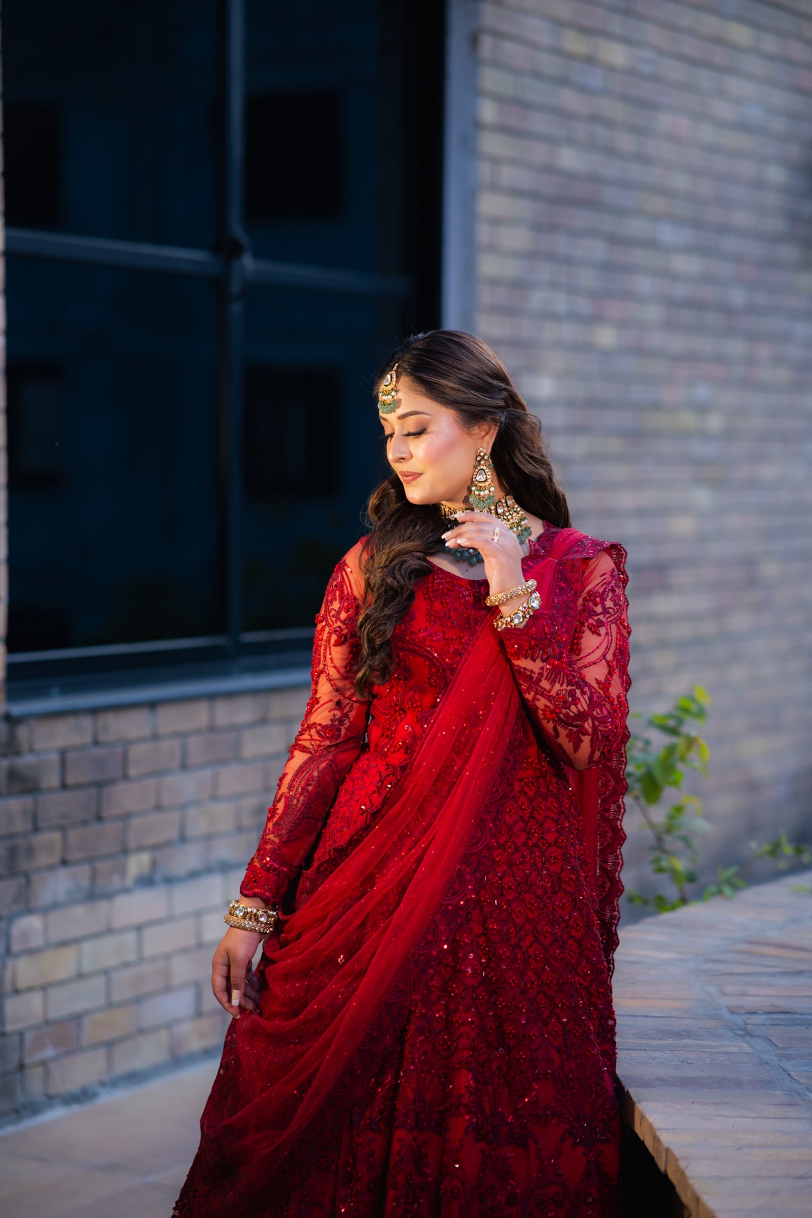 REIGN RED LEHNGA CHOLI