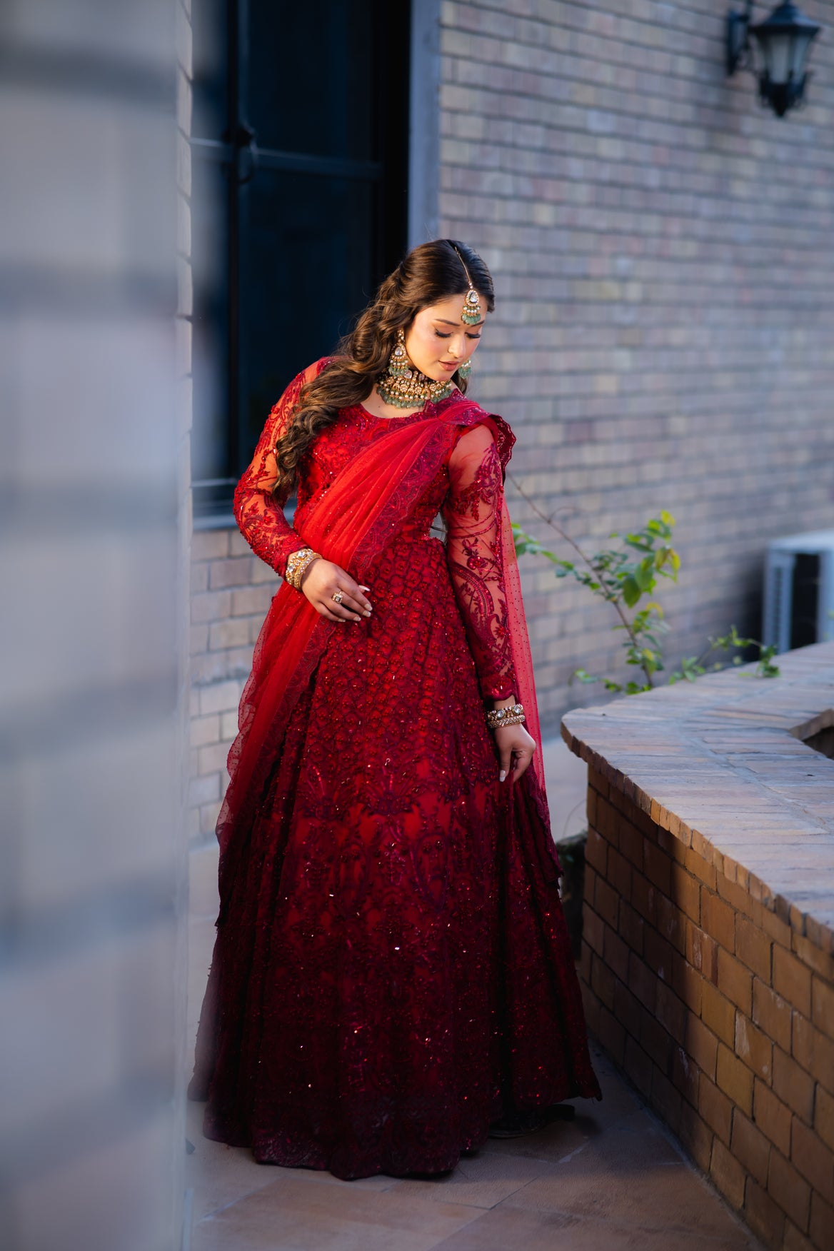 REIGN RED LEHNGA CHOLI