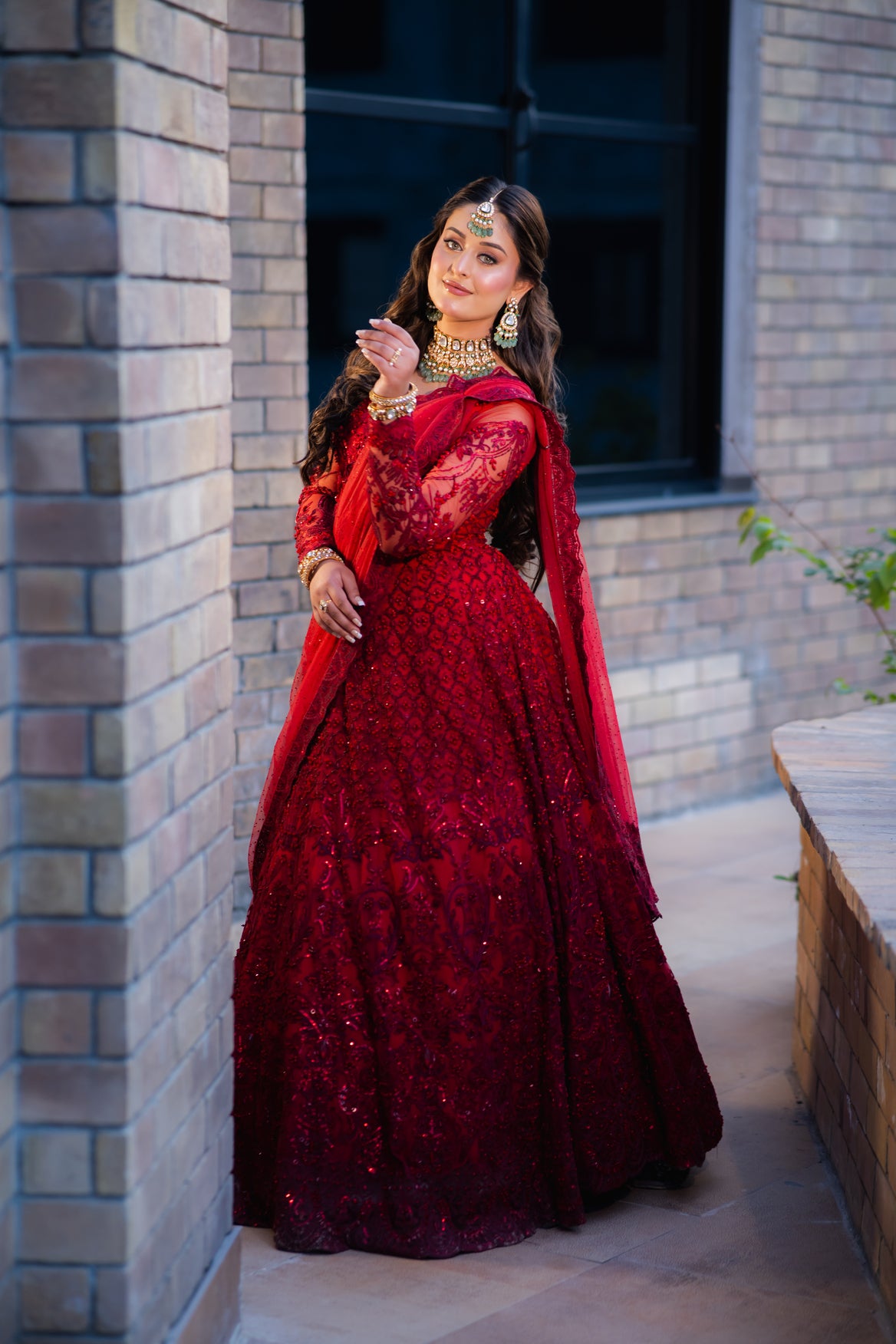 REIGN RED LEHNGA CHOLI -FOR SALE