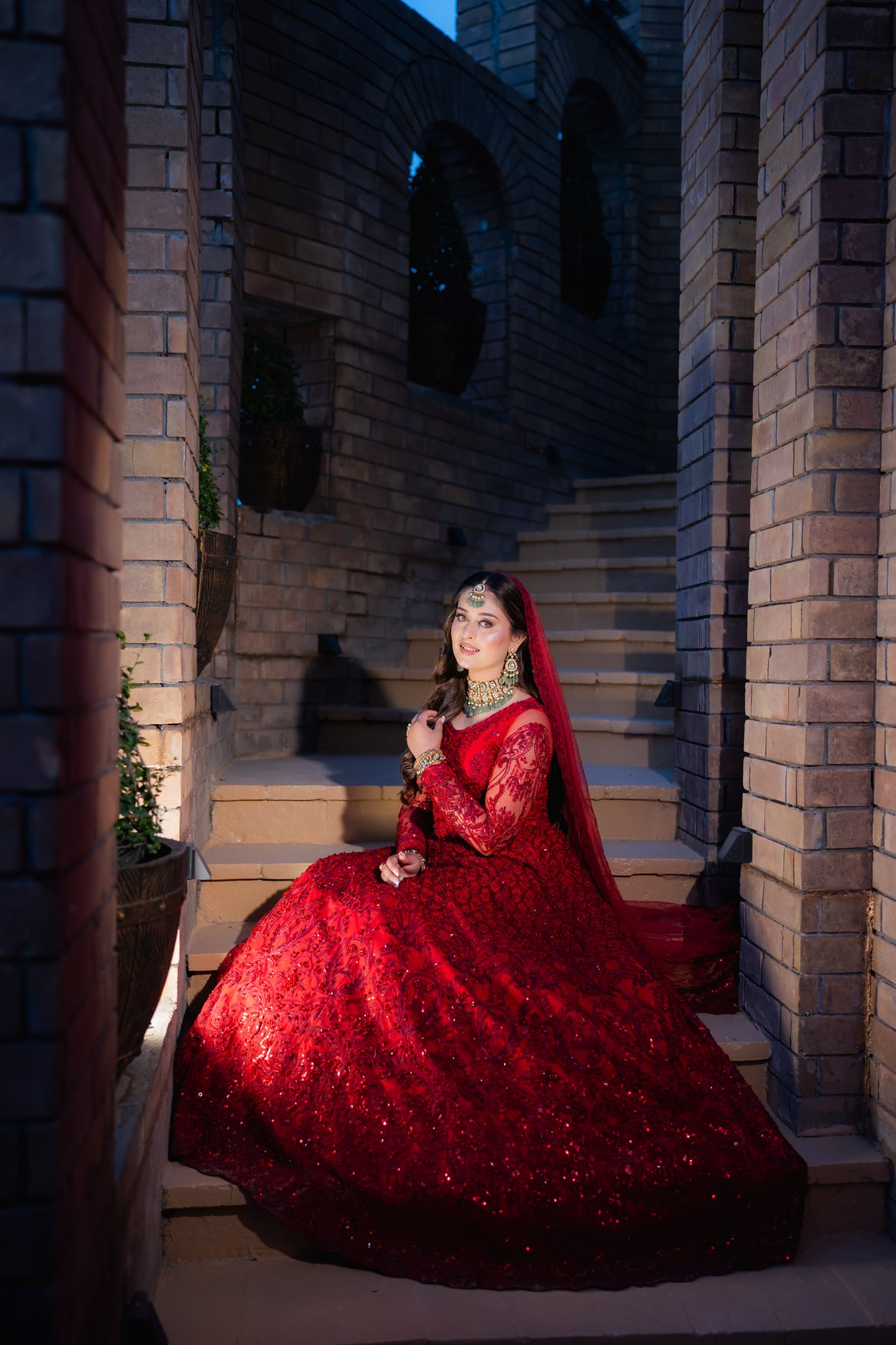 REIGN RED LEHNGA CHOLI