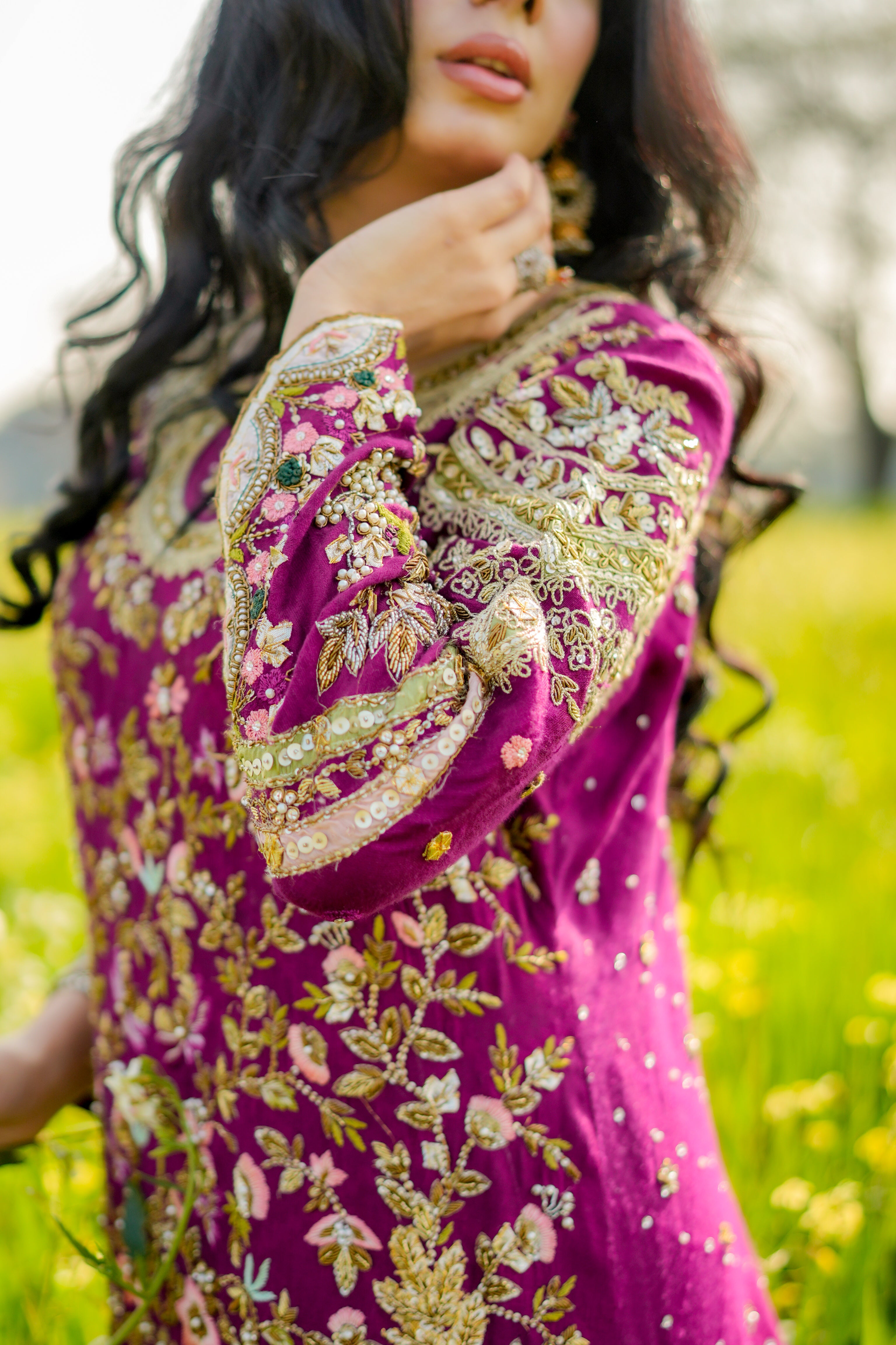 BISMA AMIR PURPLE SHIRT-BA02