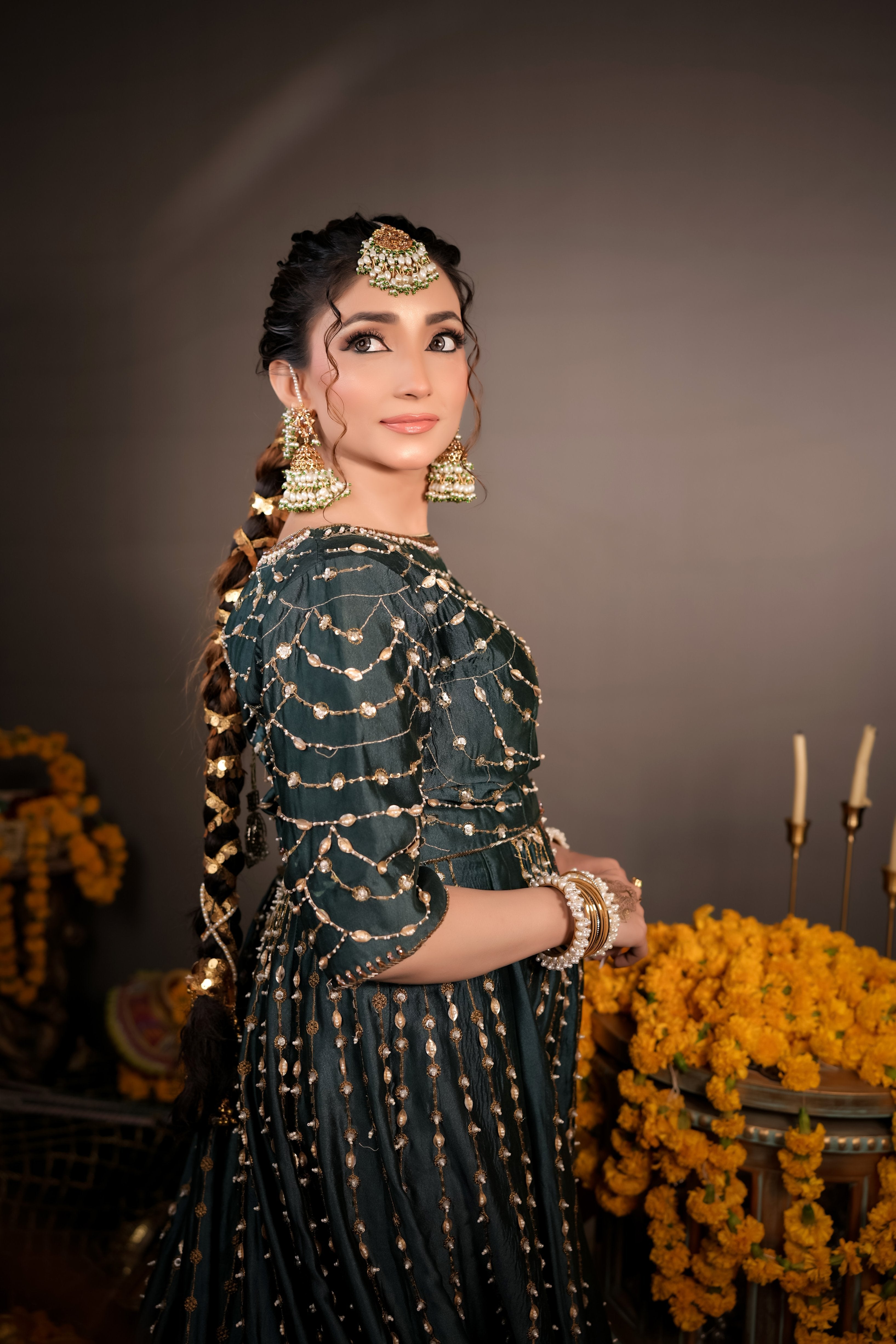 AHMAD SULTAN ZINC MEHENDI DRESS