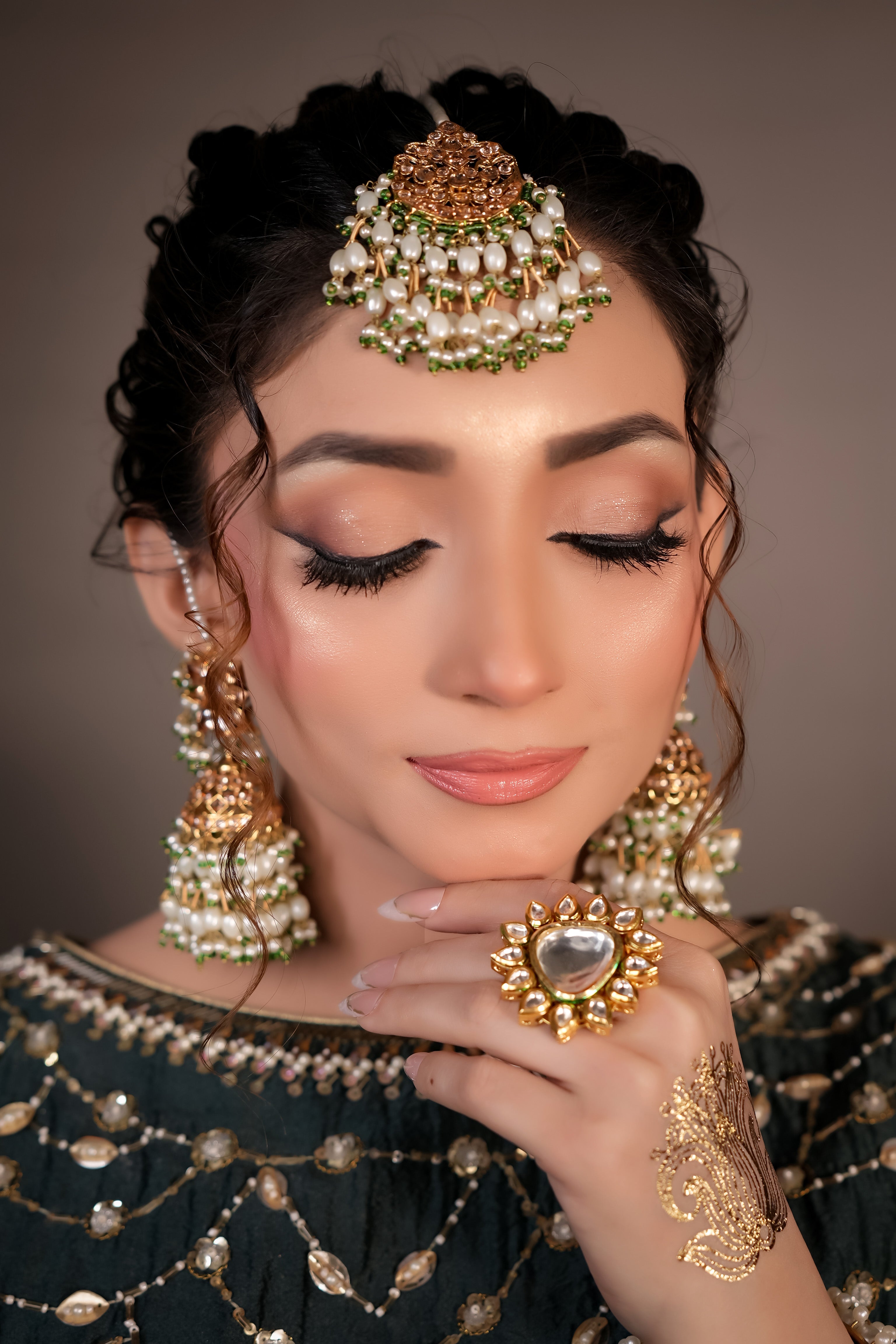 AHMAD SULTAN ZINC MEHENDI DRESS
