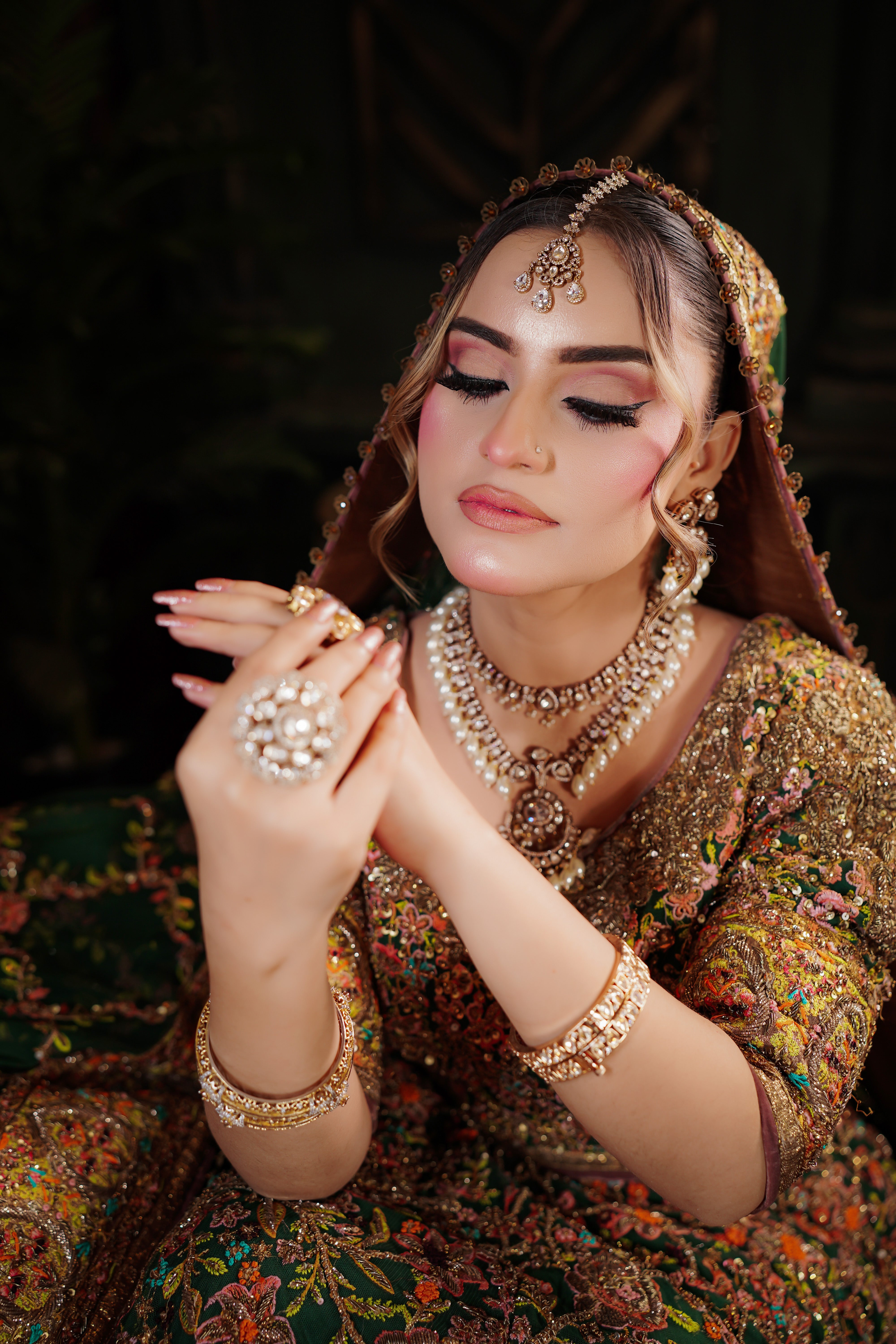 FAHAD HUSSAYN GREEN LEHNGA CHOLI