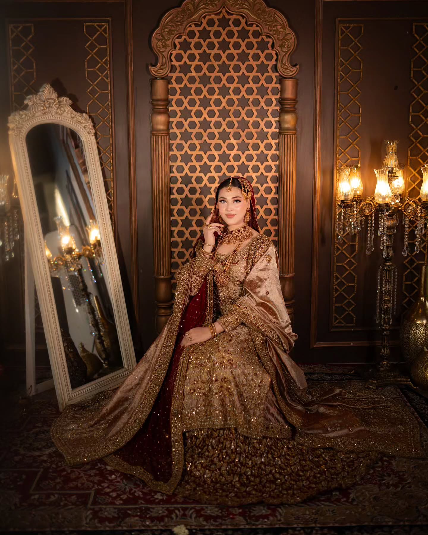 HARIS SHAKEEL TEAPINK FARSHI DOUBLE DUPATTA-HS17